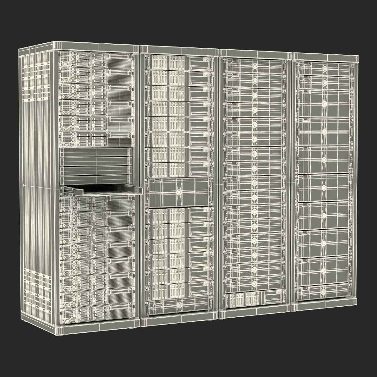 Generic Server Racks Set 3D model