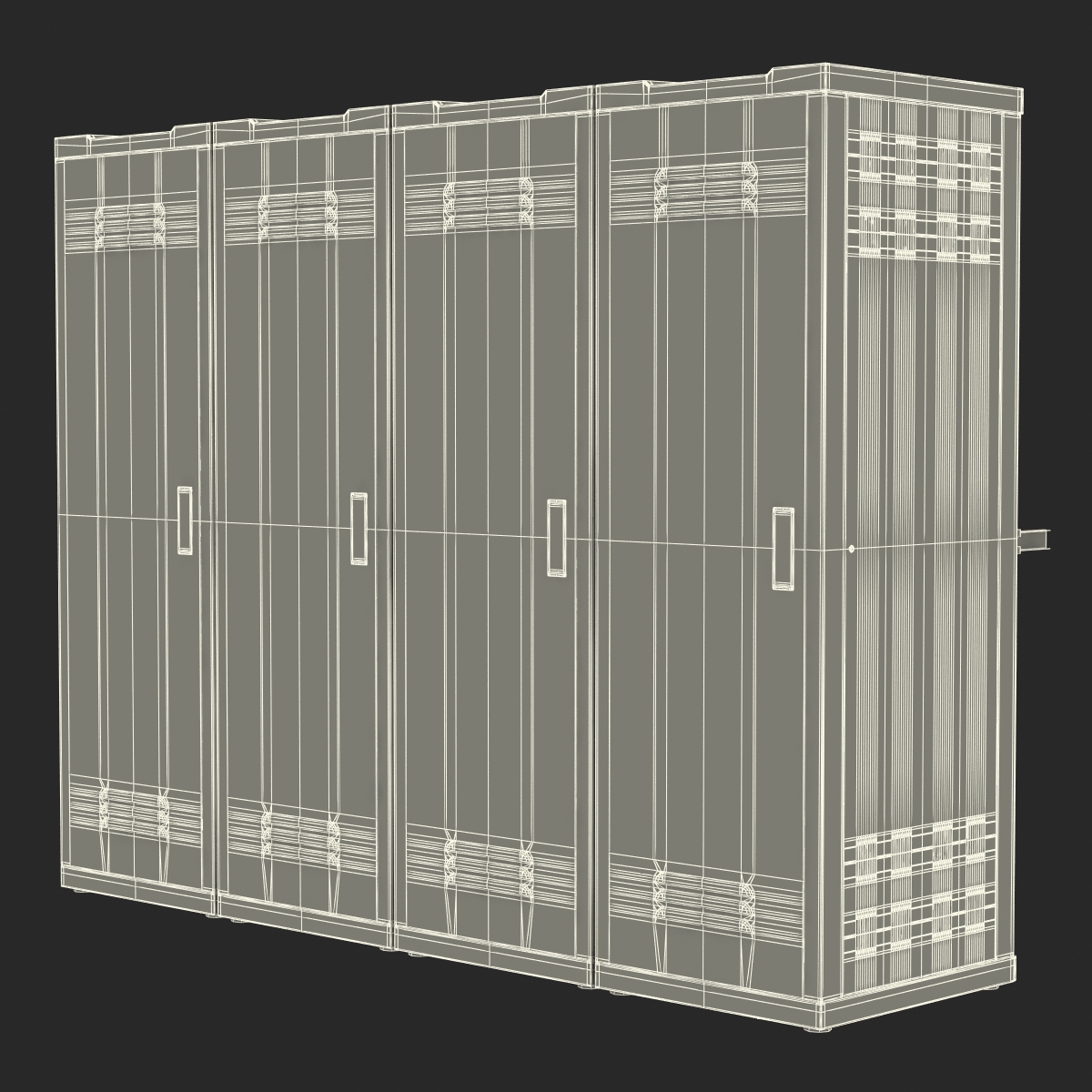 Generic Server Racks Set 3D model