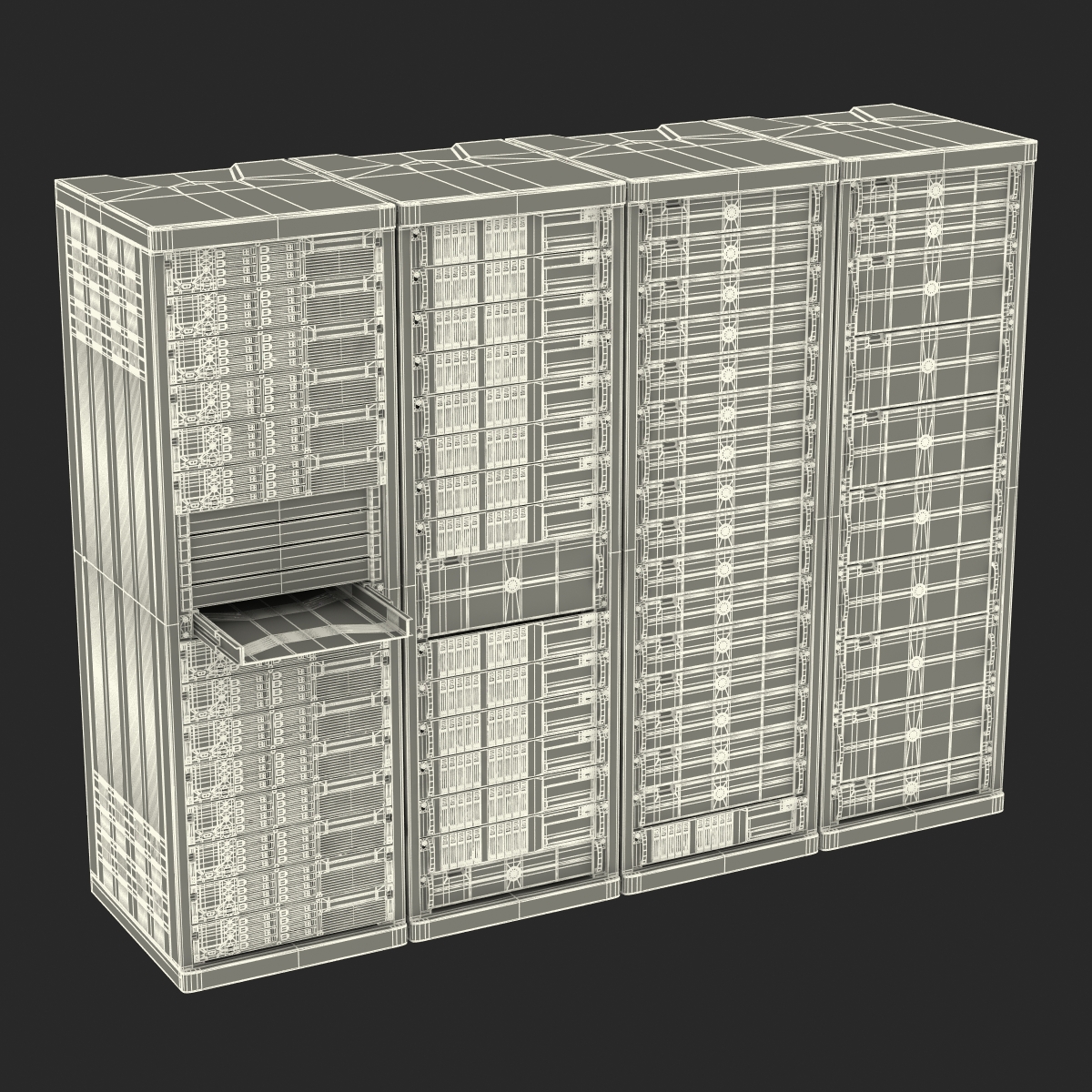 Generic Server Racks Set 3D model