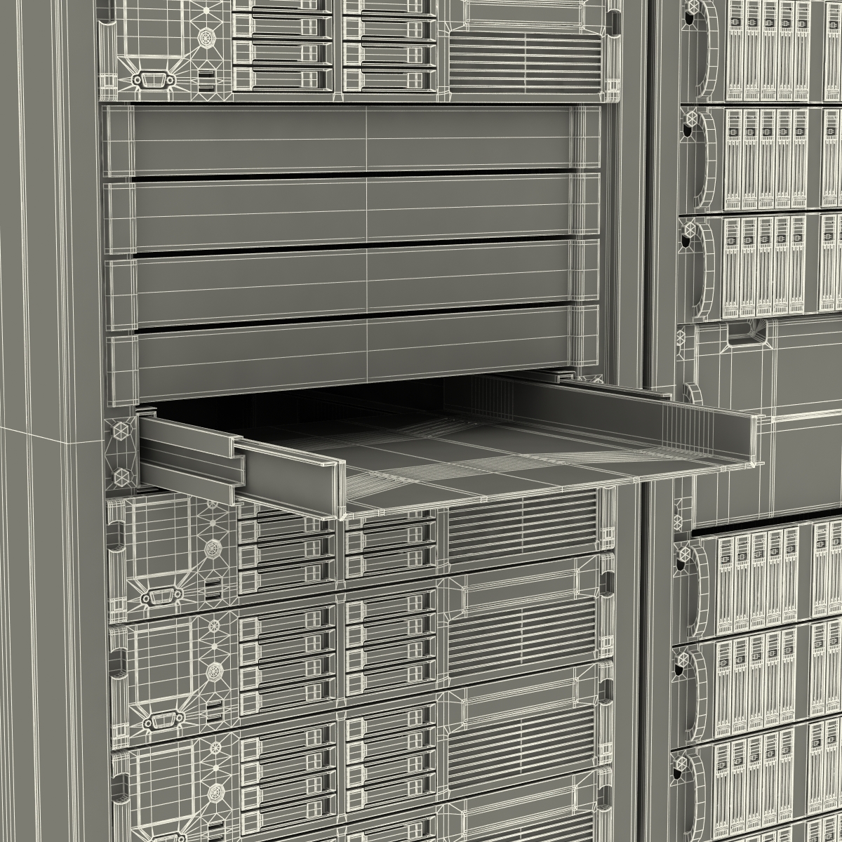 Generic Server Racks Set 3D model