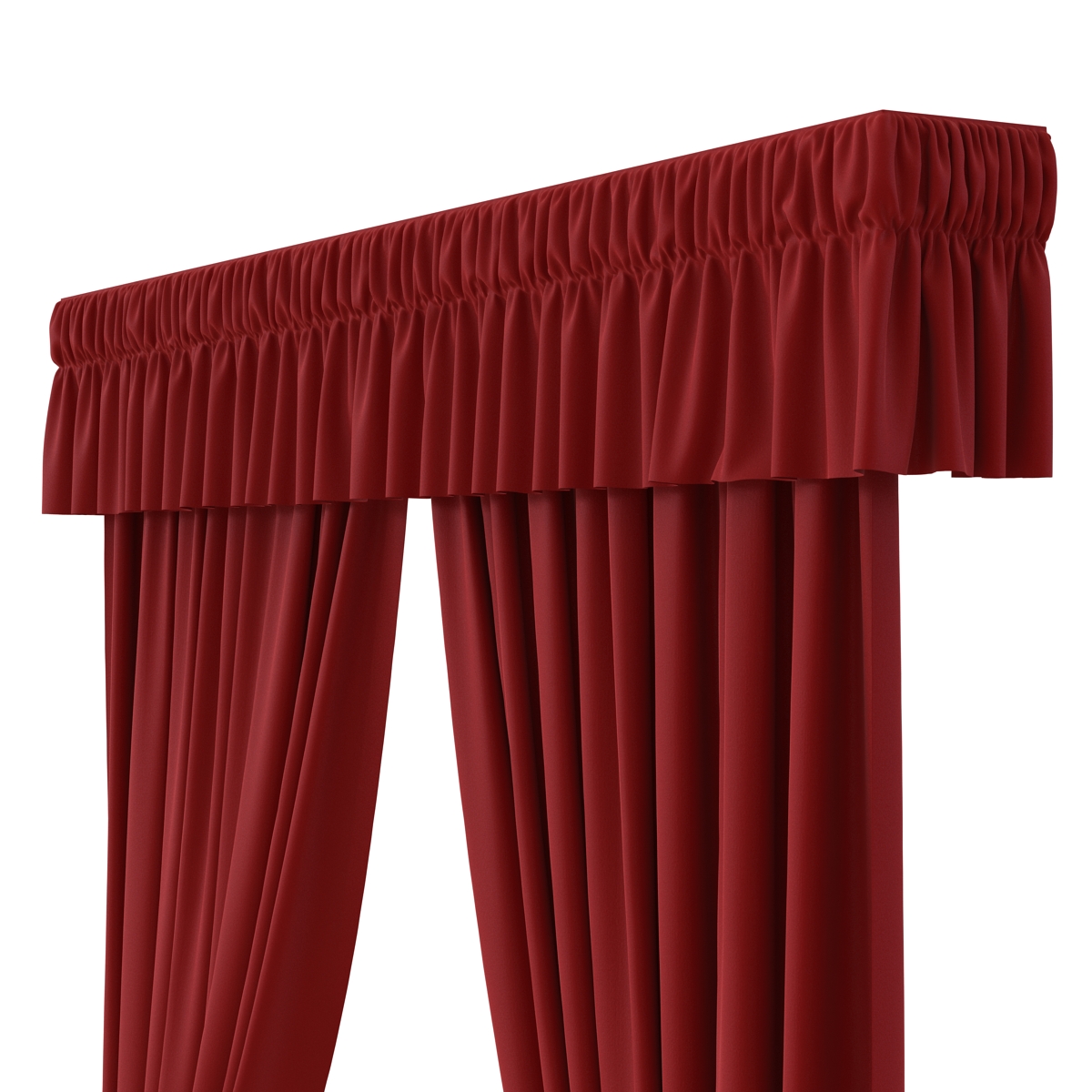 3D Curtain 4 Red model