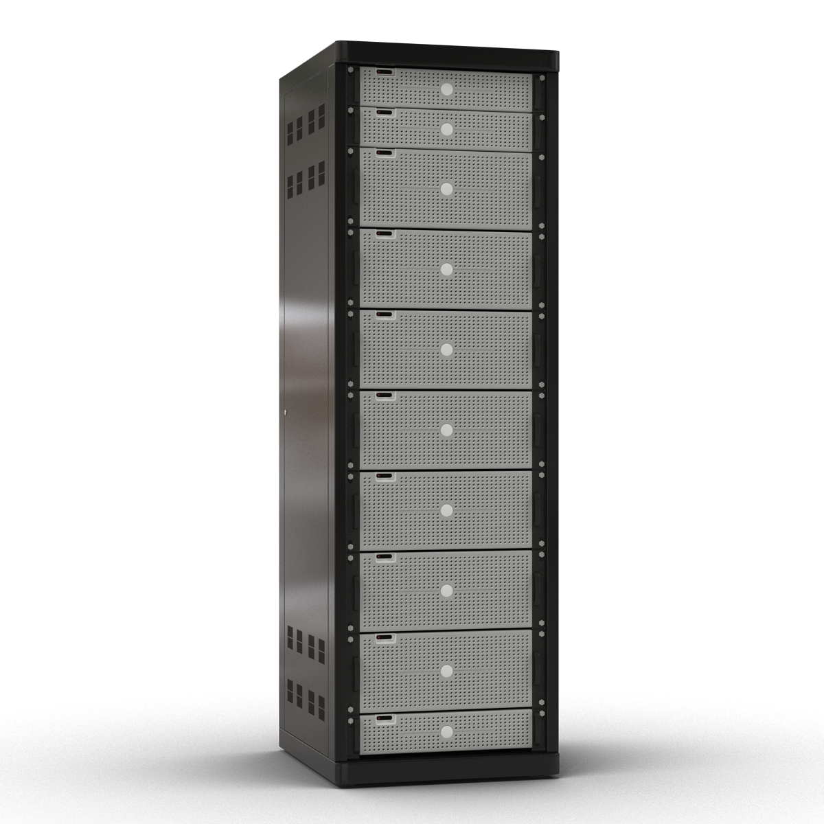 3D model Generic Servers in Rack 2