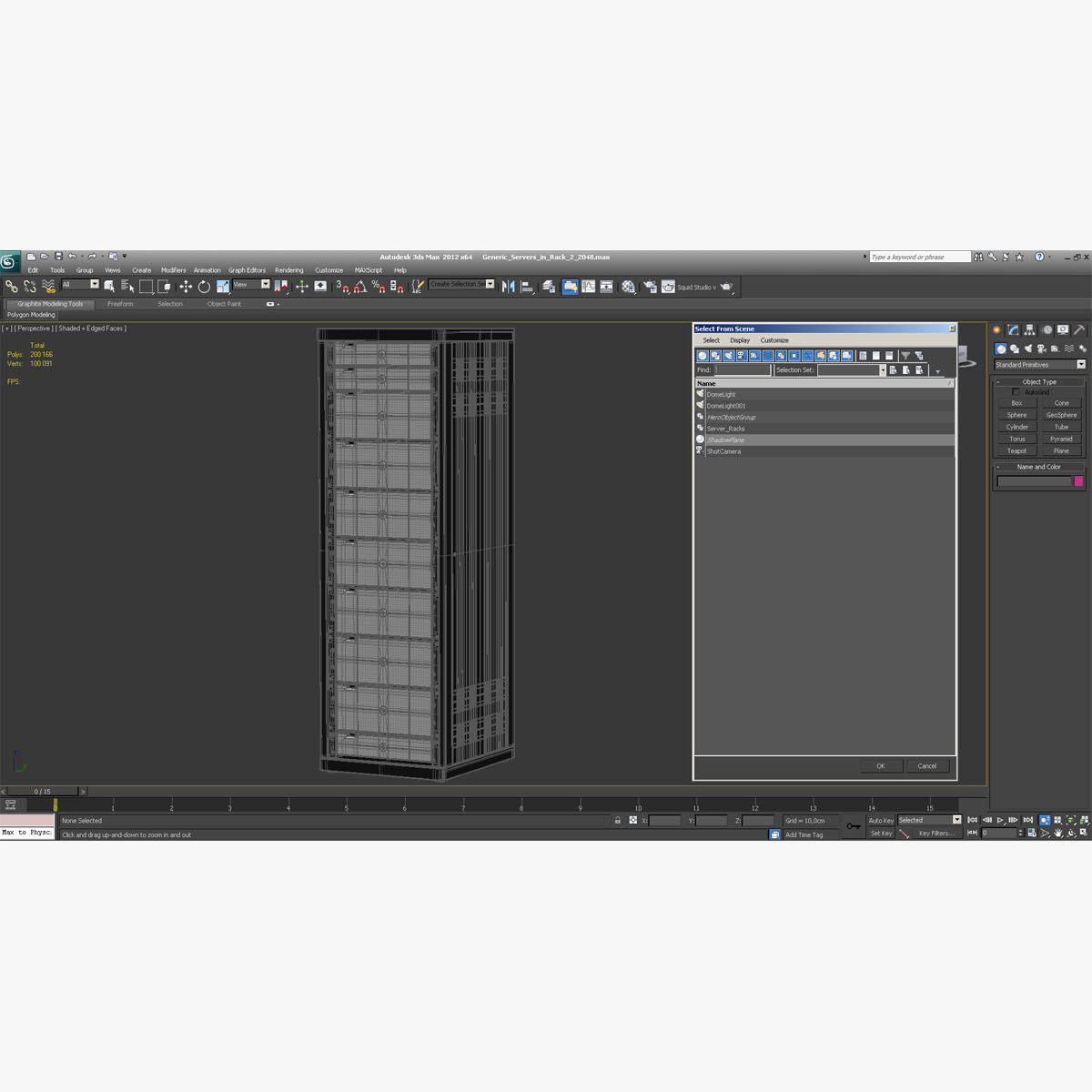 3D model Generic Servers in Rack 2