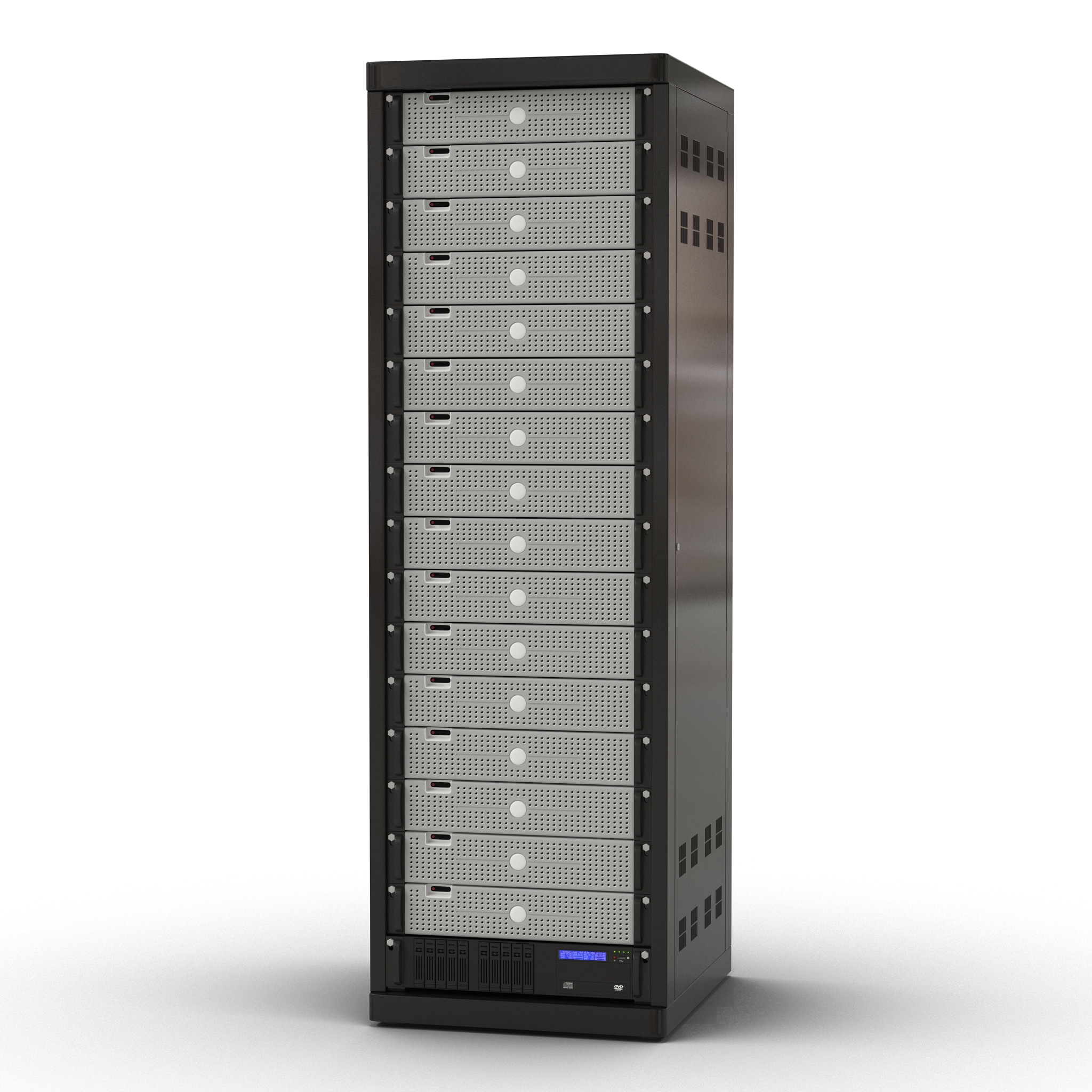 3D model Generic Servers in Rack 3