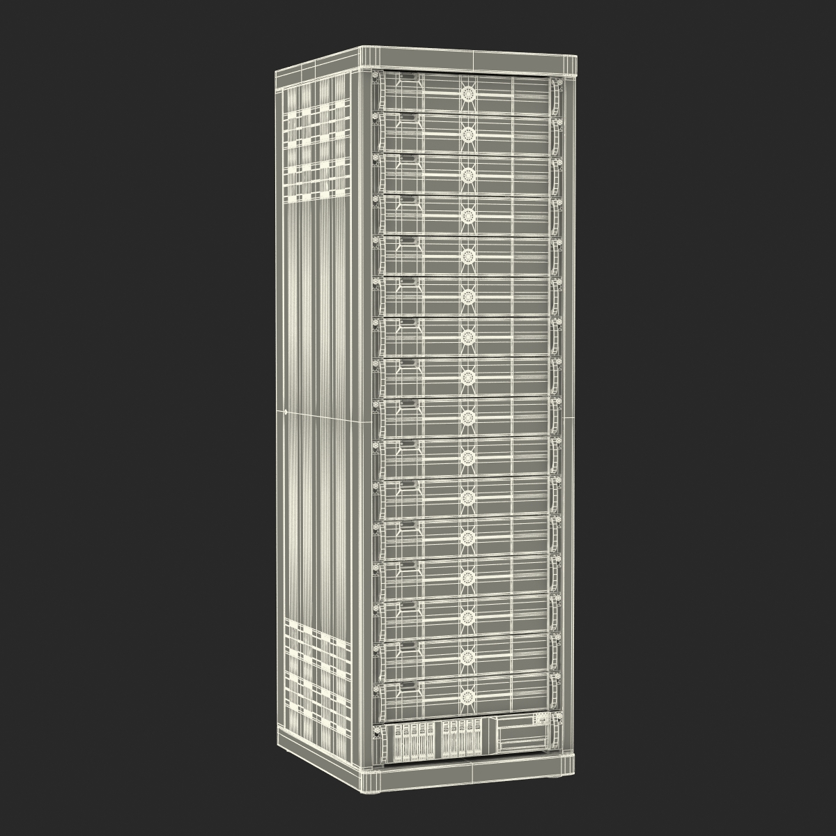 3D model Generic Servers in Rack 3