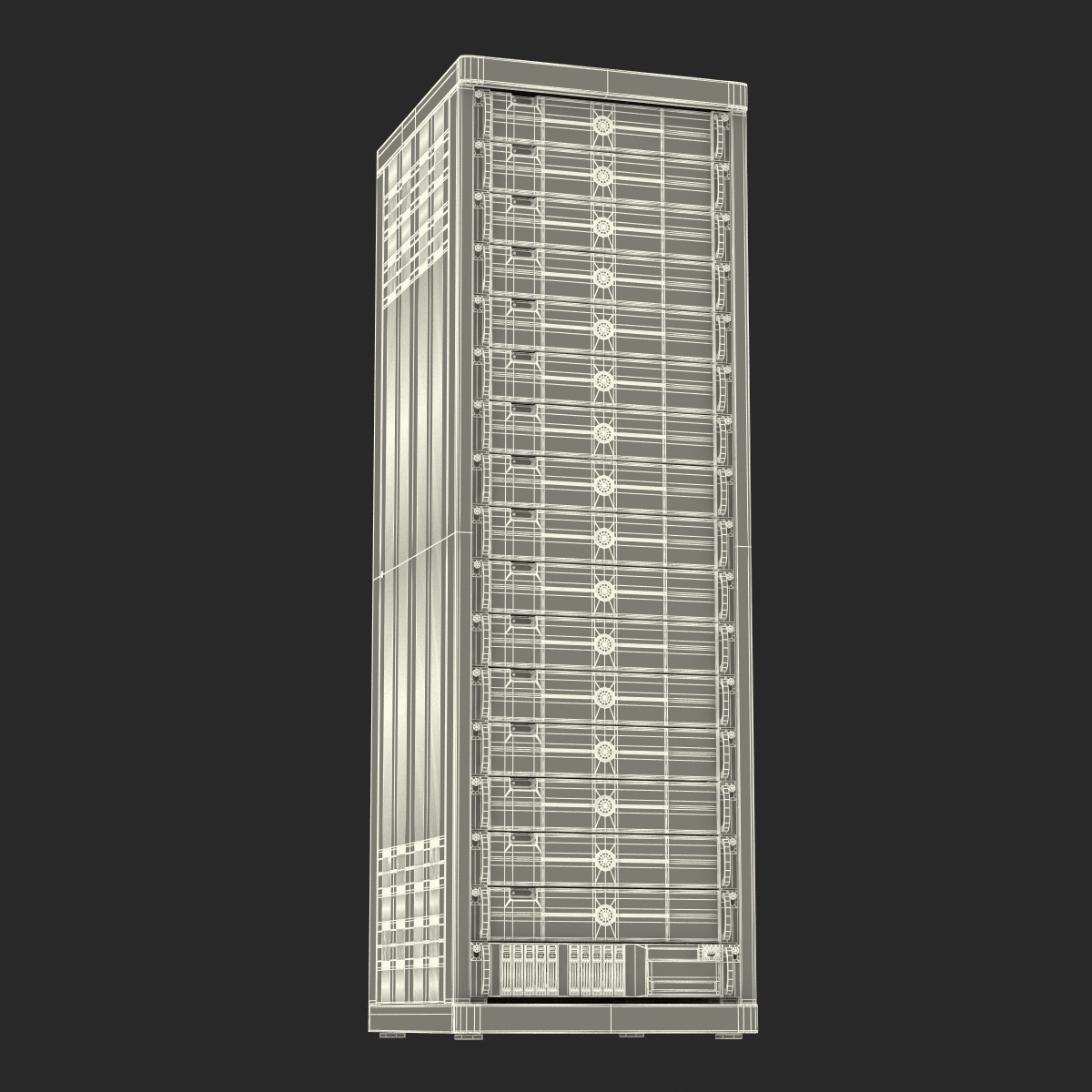 3D model Generic Servers in Rack 3