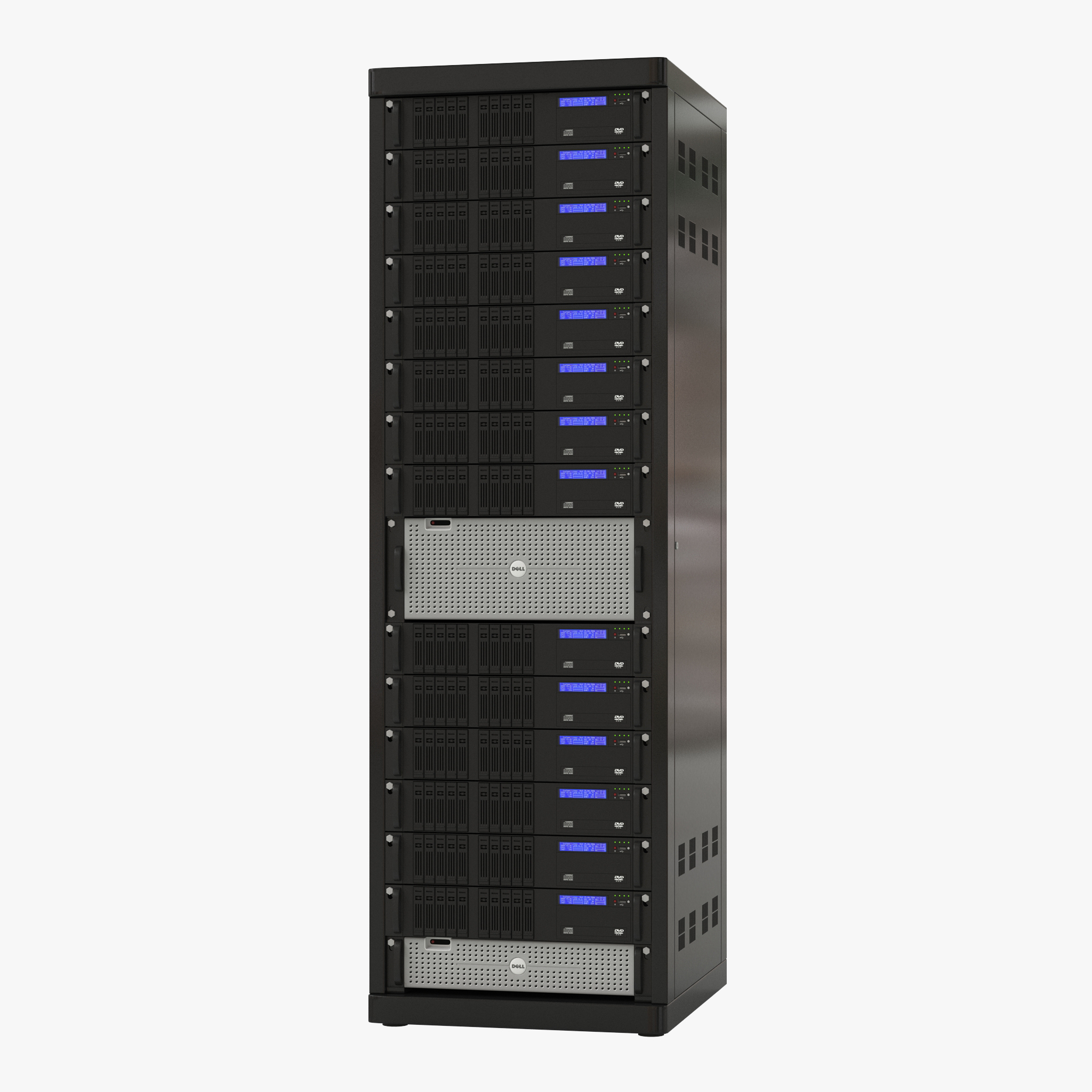 3D model Servers in Rack