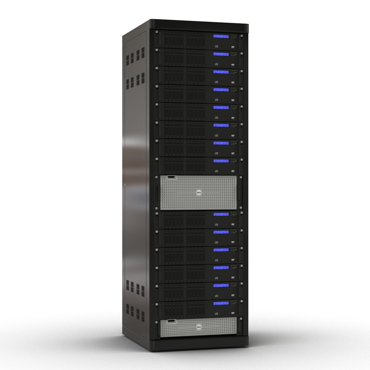 3D model Servers in Rack