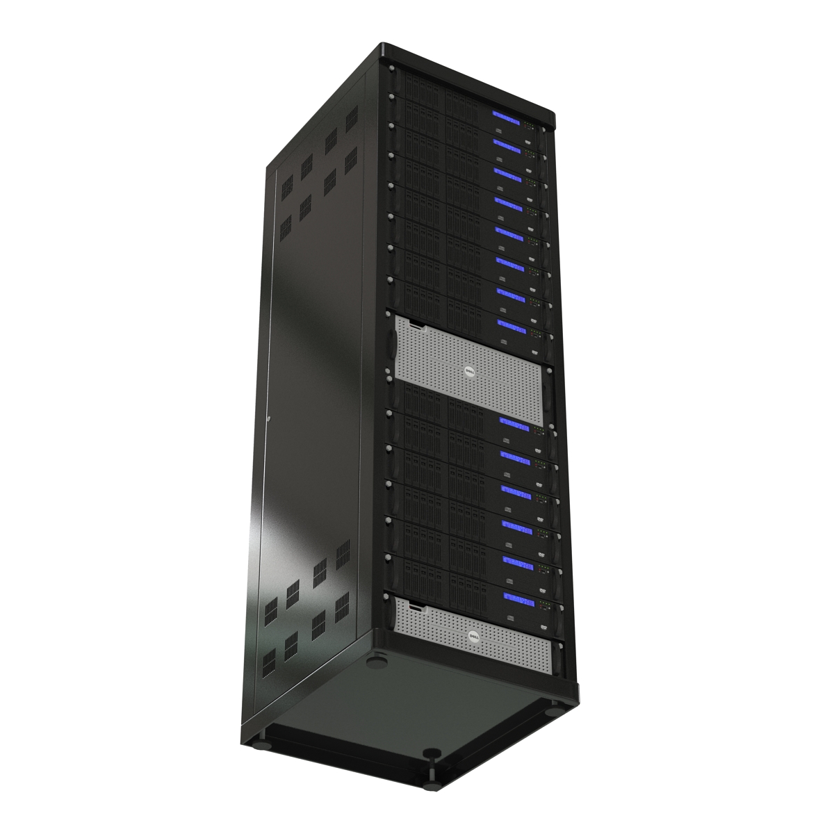 3D model Servers in Rack