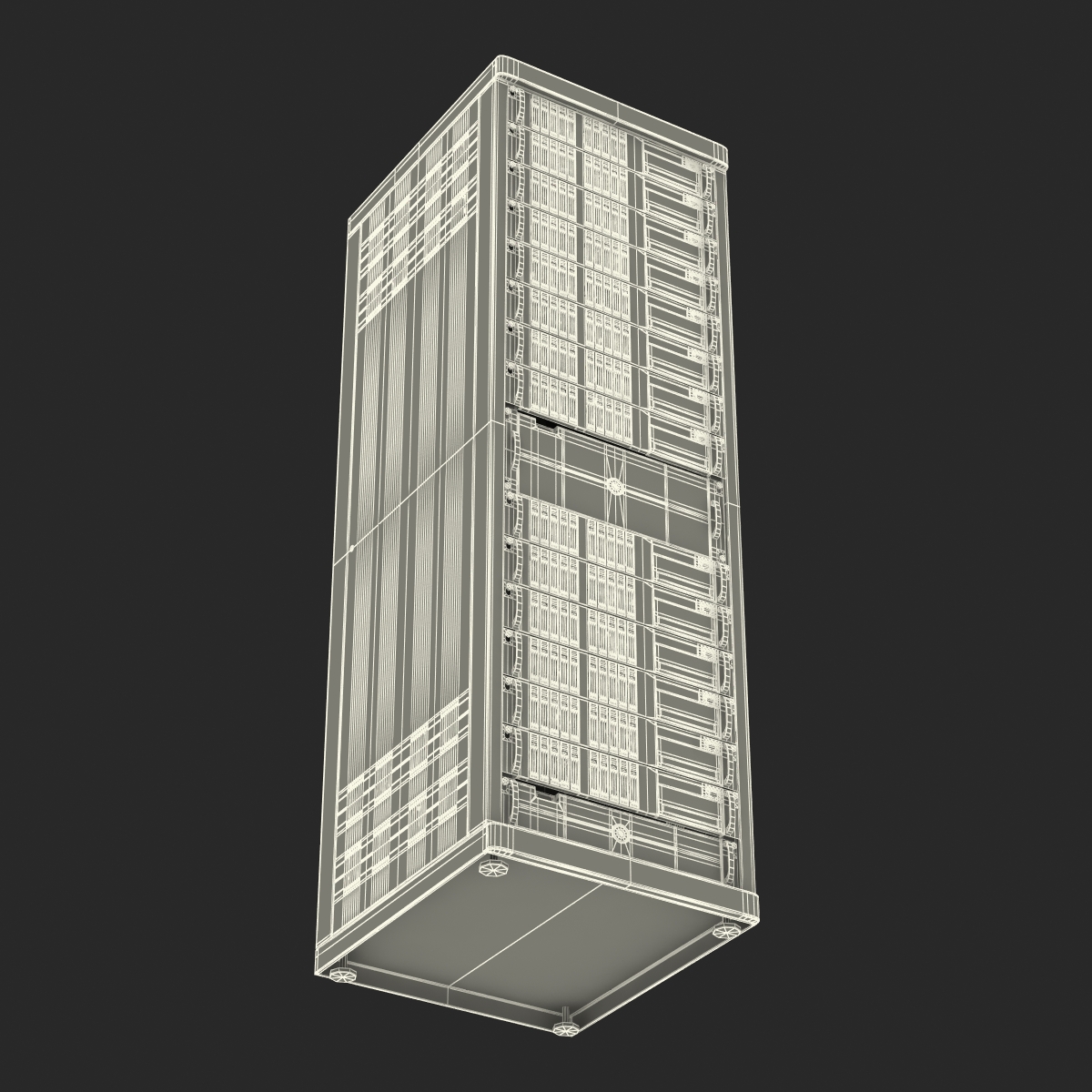 3D model Servers in Rack