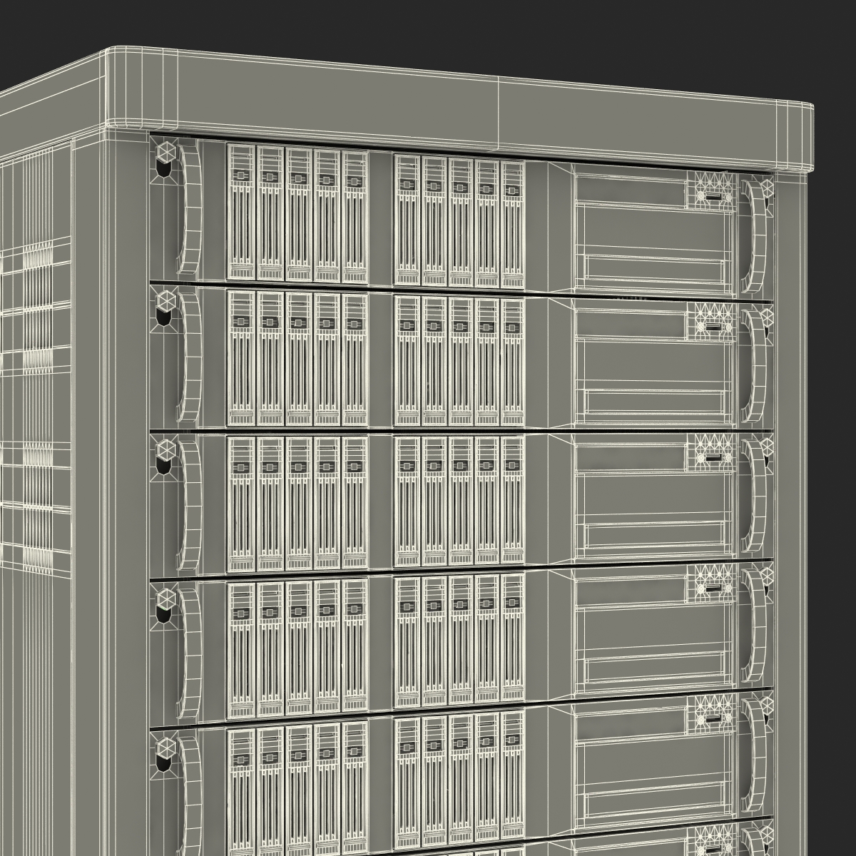 3D model Servers in Rack