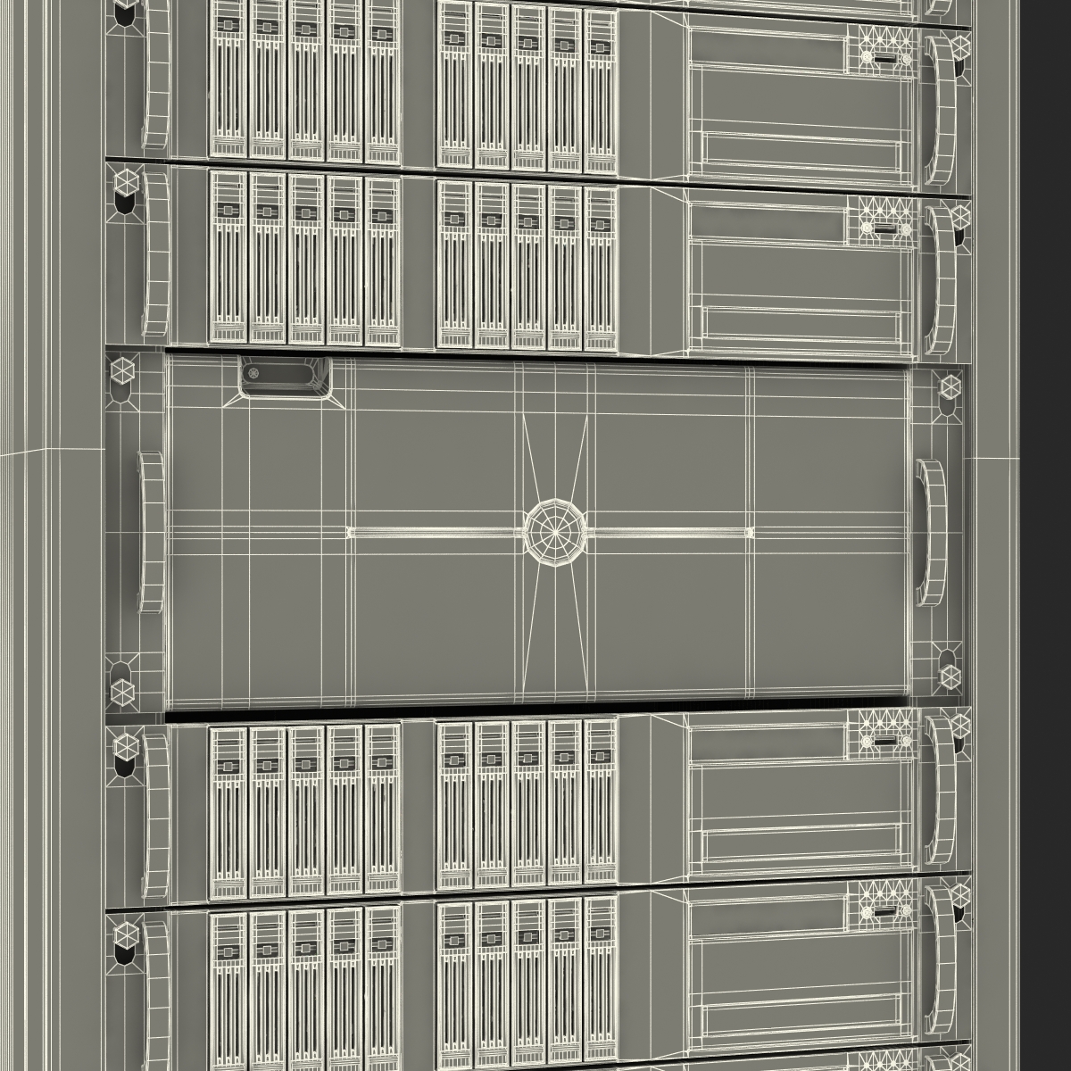 3D model Servers in Rack