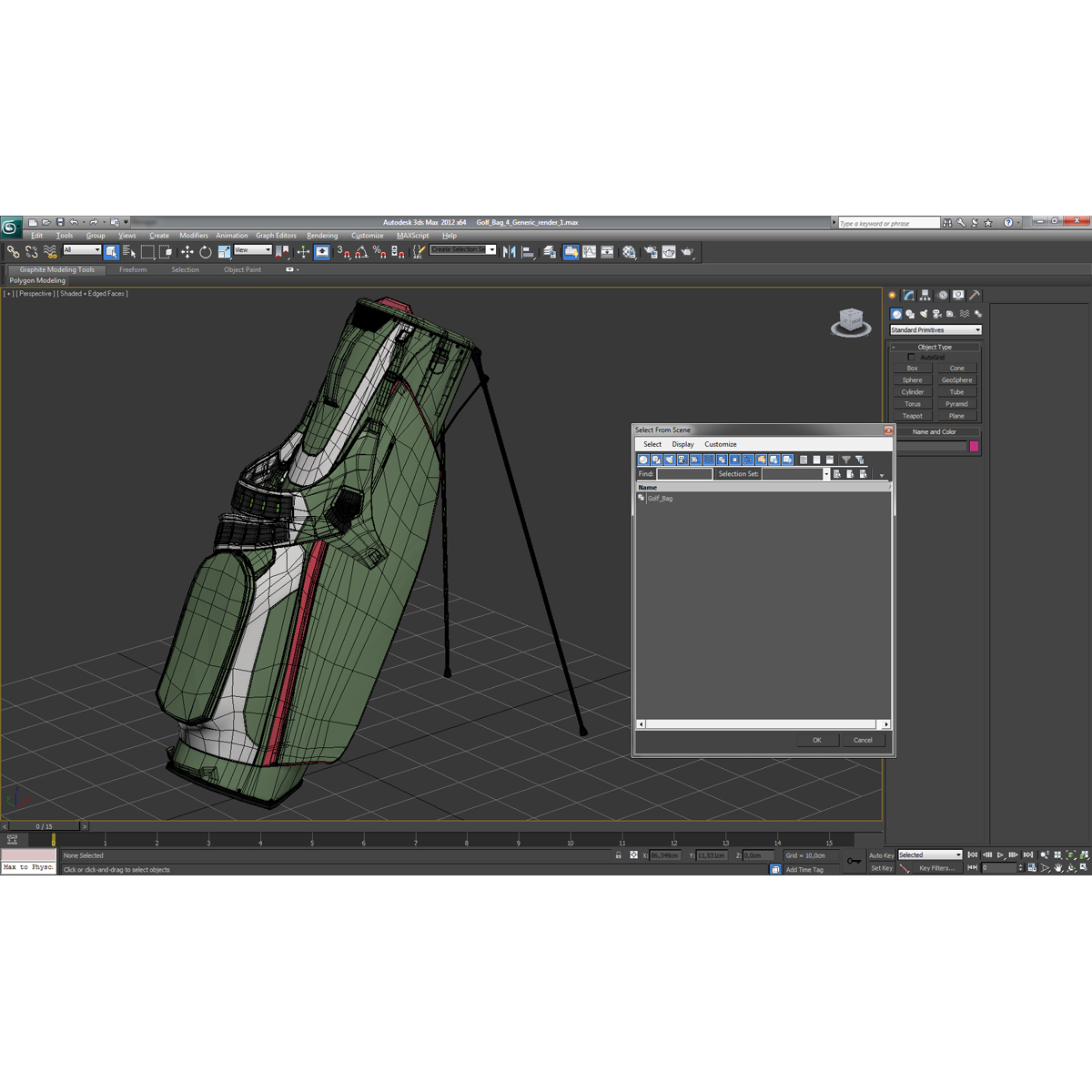 3D Golf Bag 4 Generic model