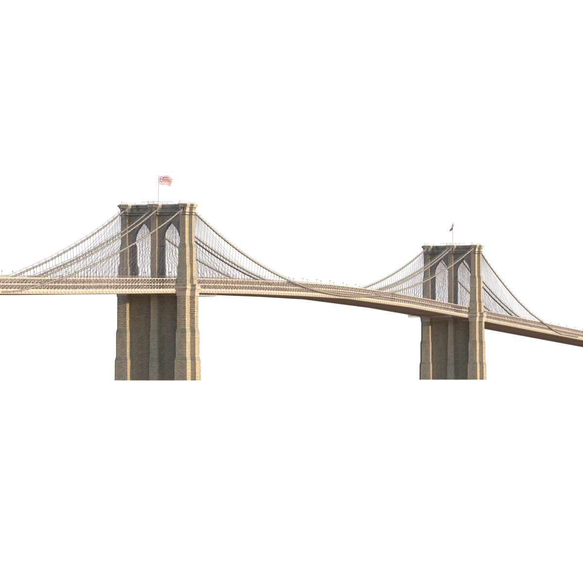 3D model Brooklyn Bridge