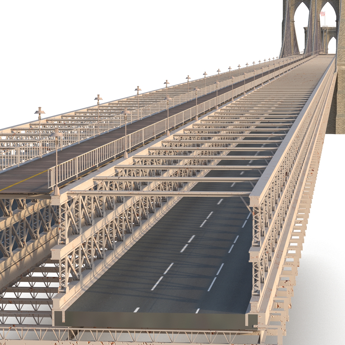 3D model Brooklyn Bridge