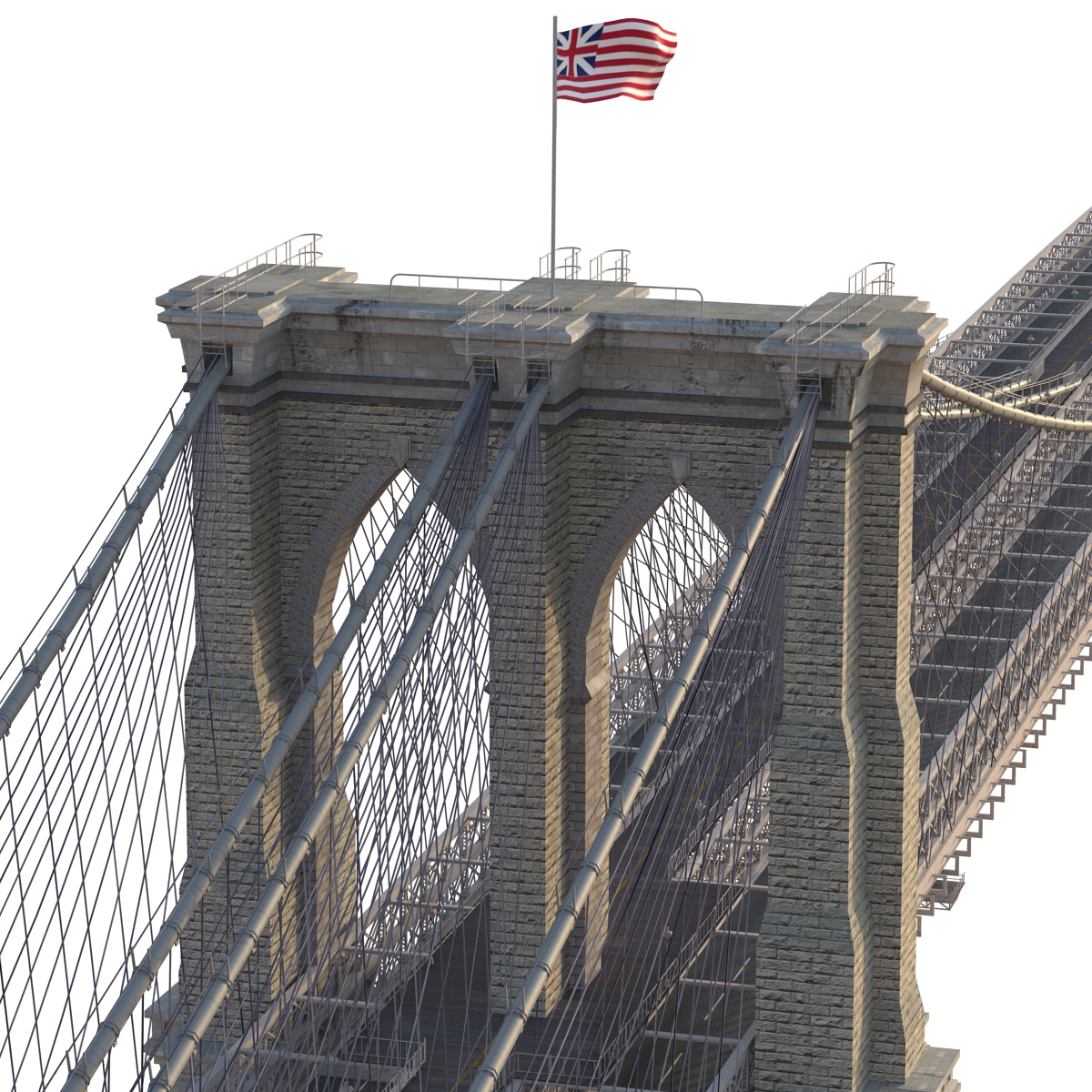 3D model Brooklyn Bridge