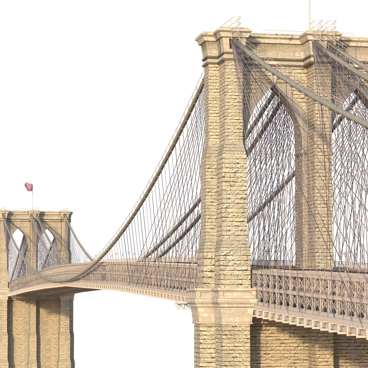 3D model Brooklyn Bridge