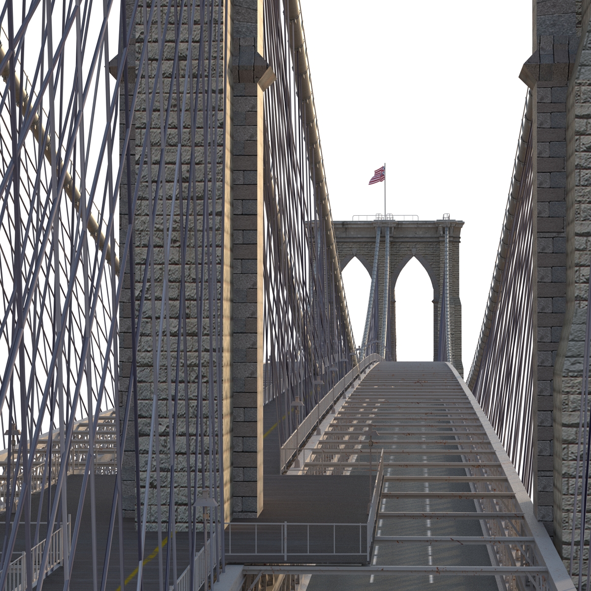 3D model Brooklyn Bridge