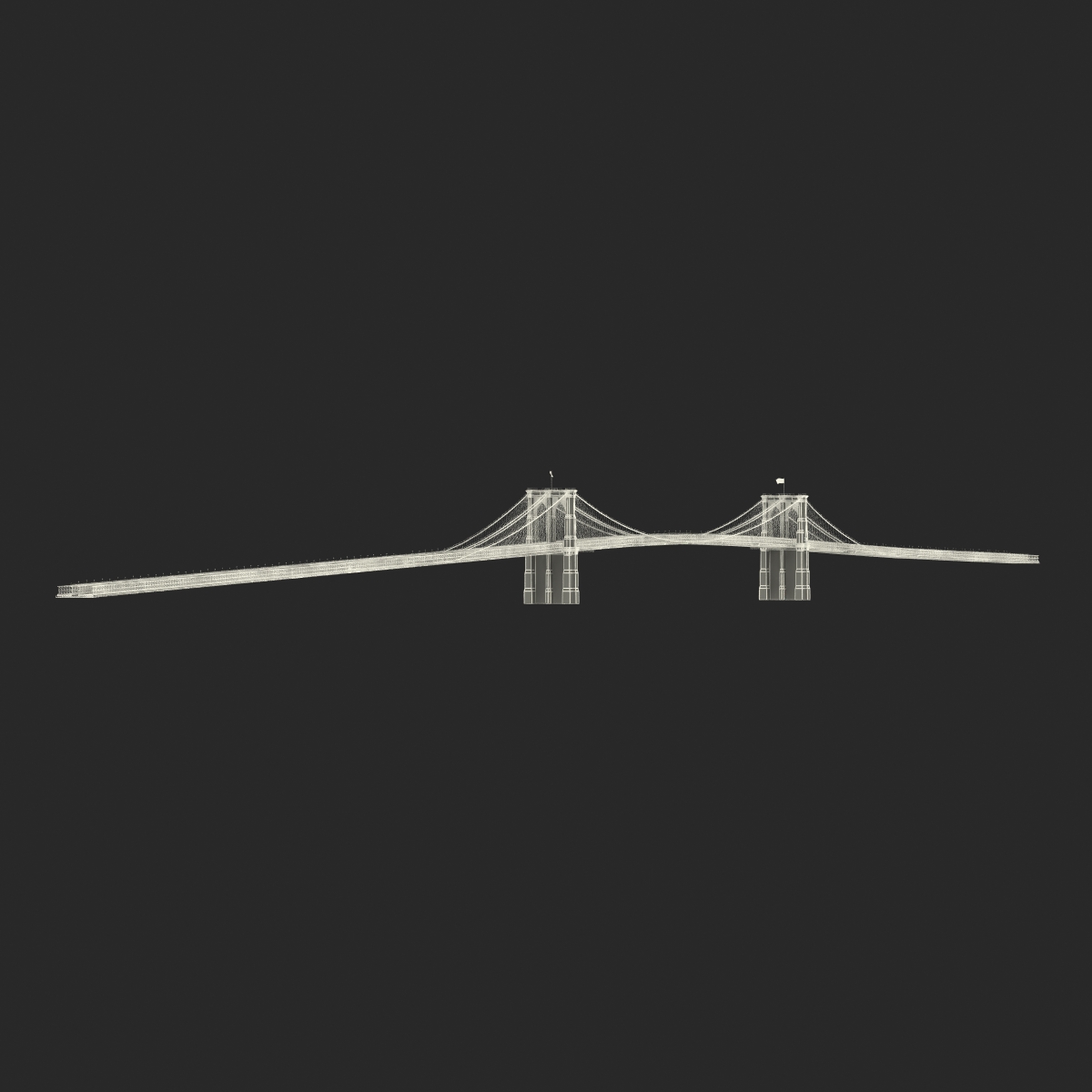 3D model Brooklyn Bridge