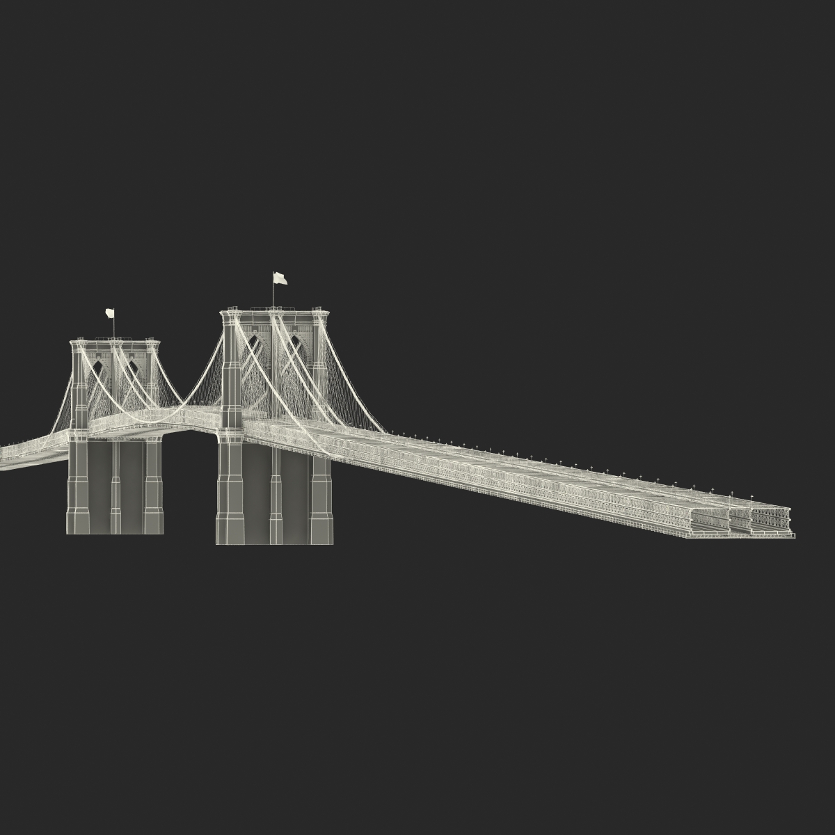 3D model Brooklyn Bridge