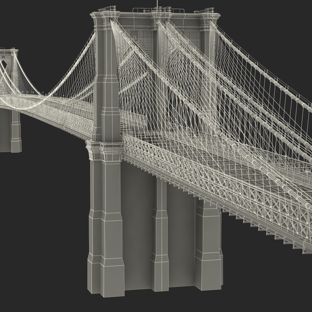 3D model Brooklyn Bridge