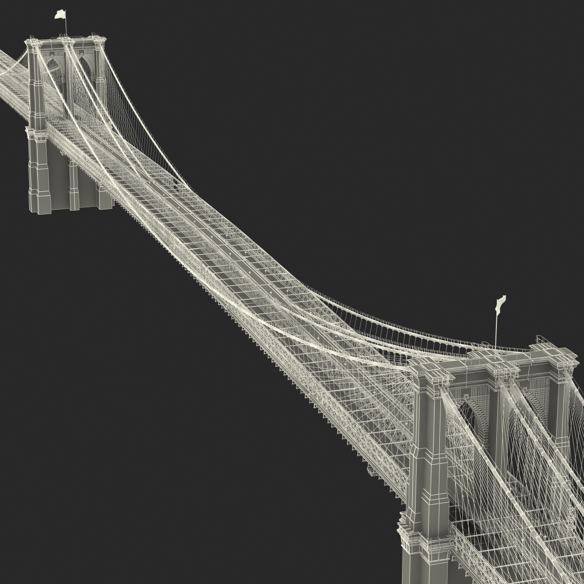 3D model Brooklyn Bridge