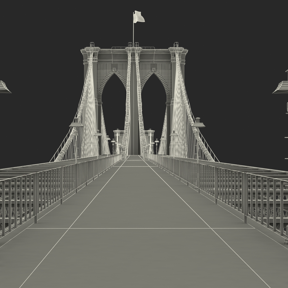 3D model Brooklyn Bridge