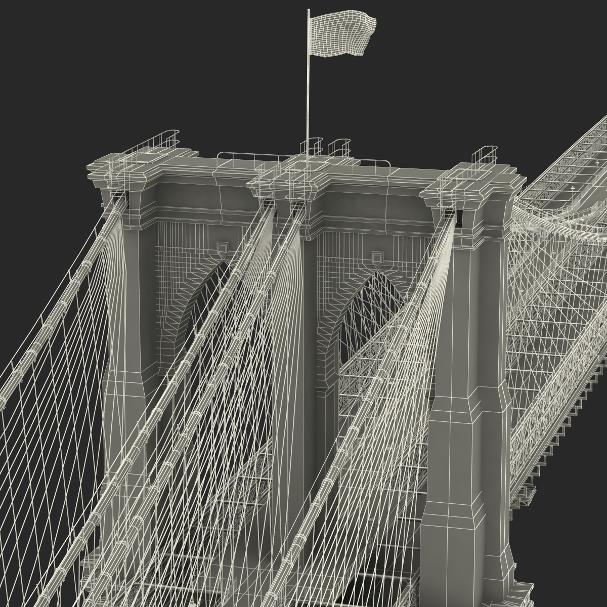 3D model Brooklyn Bridge