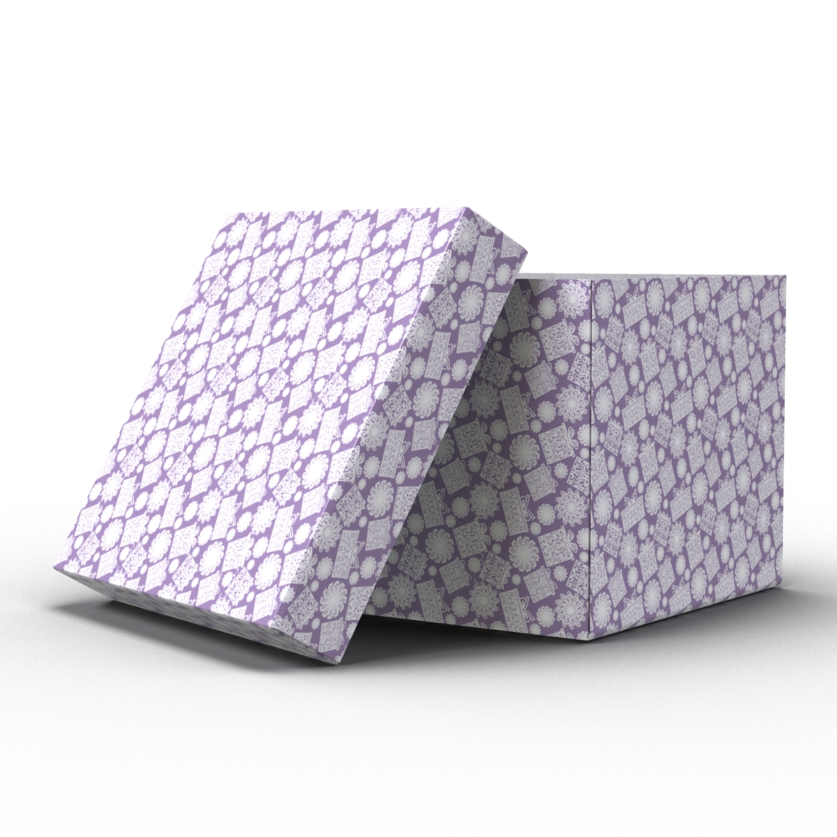 Giftbox Purple 3D model