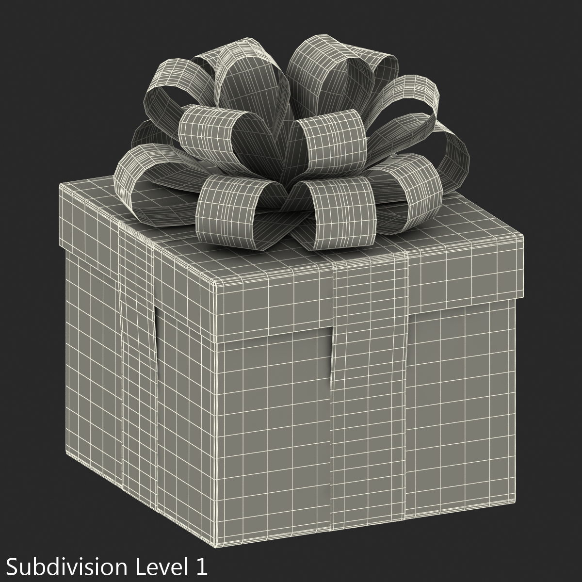 Giftbox Purple 3D model