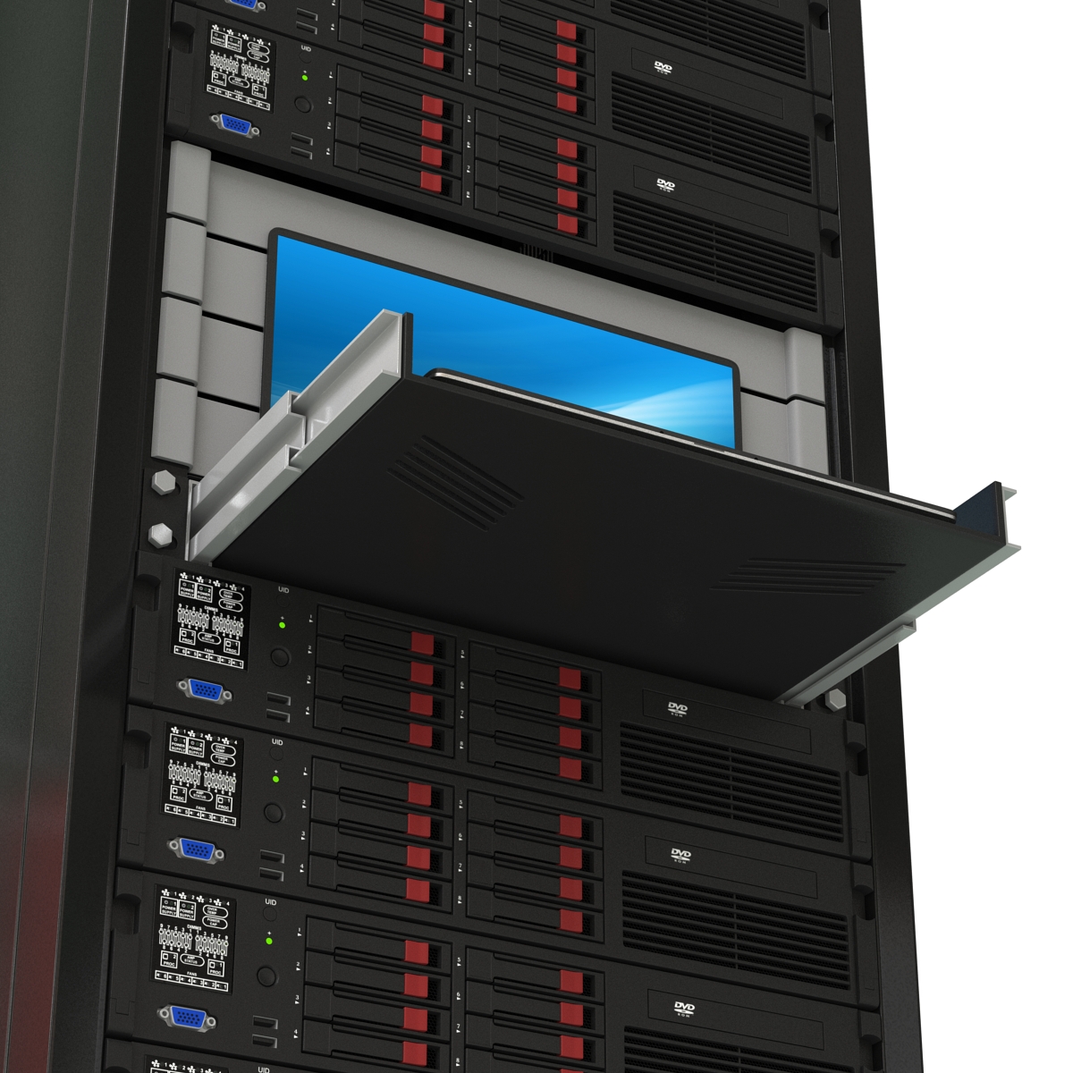 Servers in Rack 3 3D