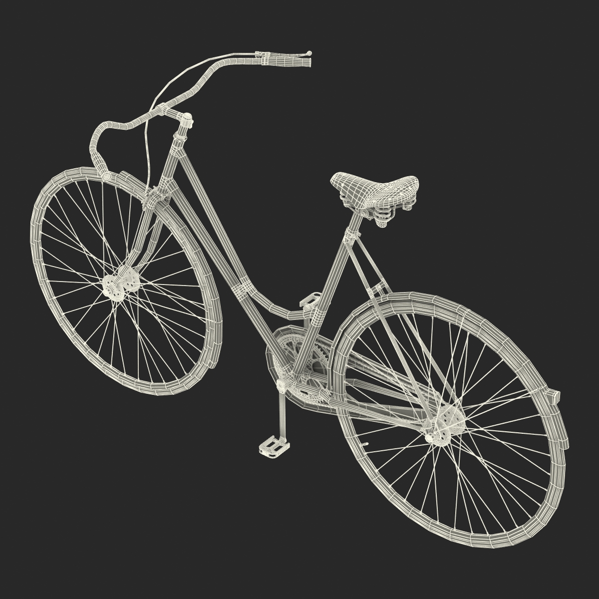 3D City Bike Blue Rigged