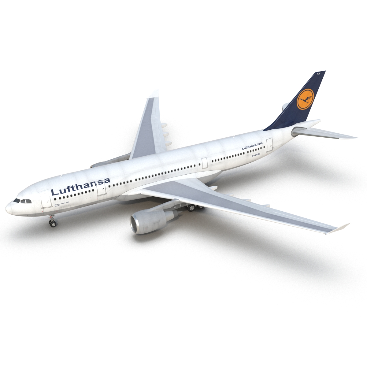 3D Jet Airliner Airbus A330-200 Lufthansa model