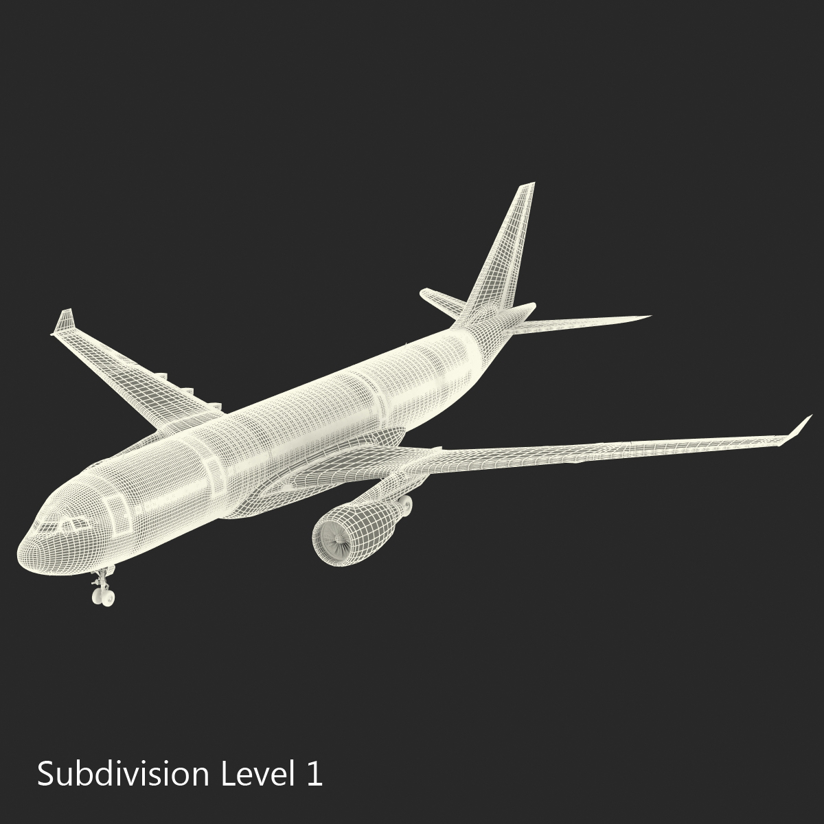 3D Jet Airliner Airbus A330-200 Lufthansa model