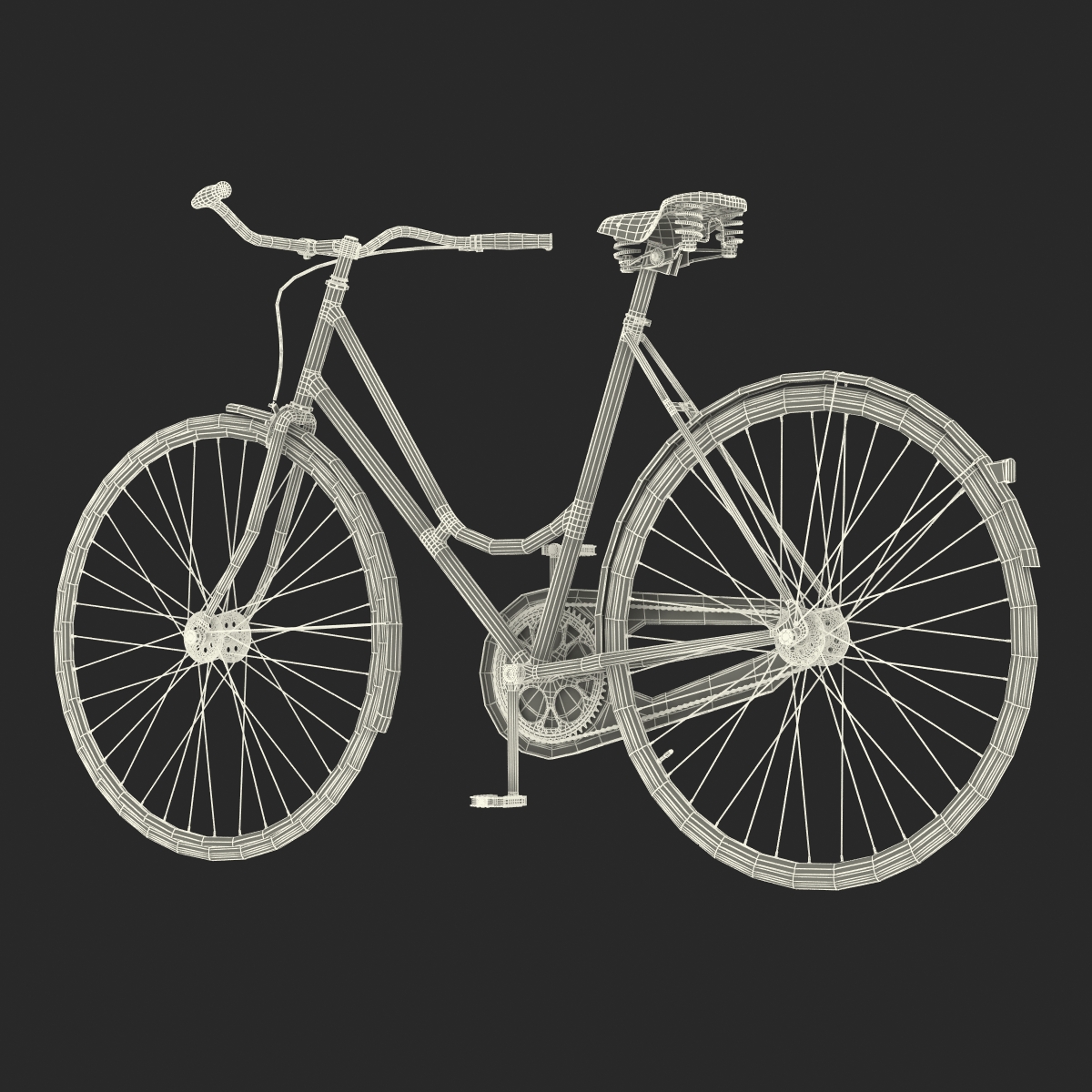 City Bike Blue 3D model