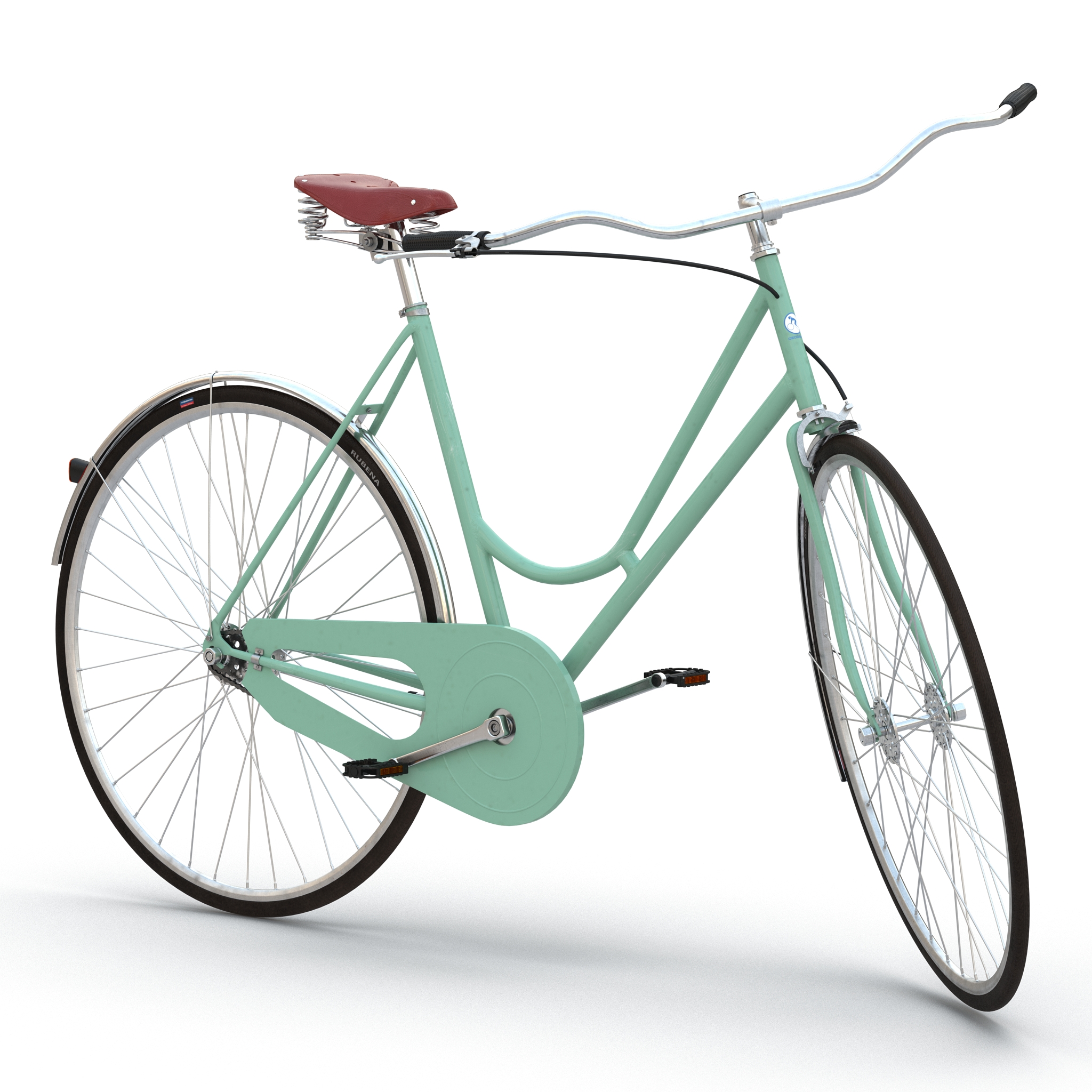 City Bike Green Rigged 3D