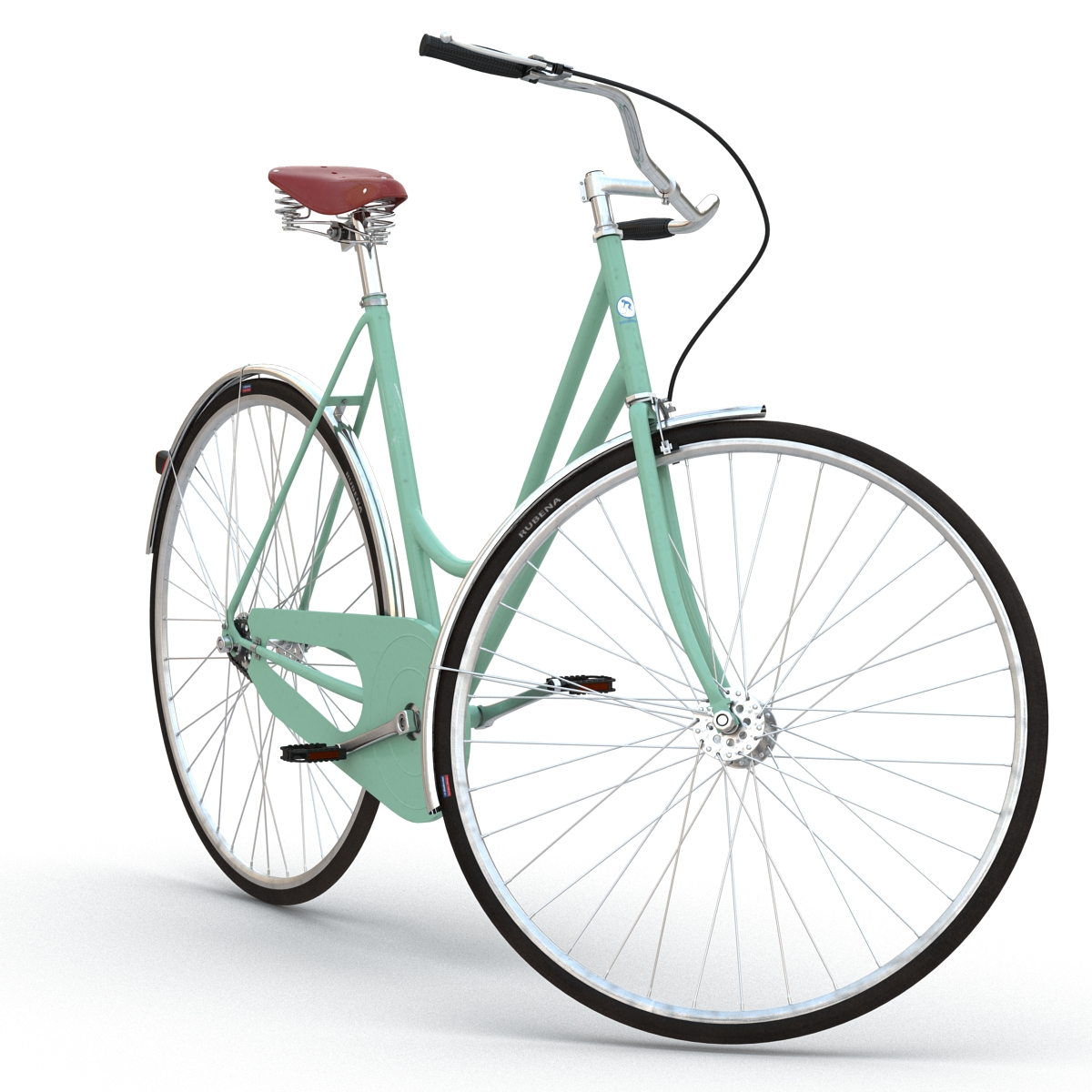 City Bike Green Rigged 3D