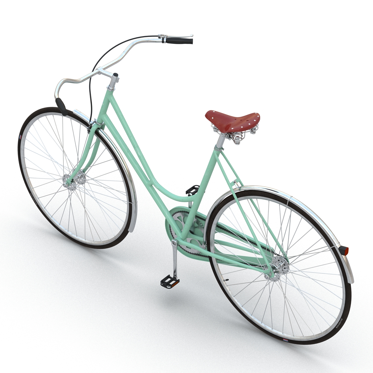 City Bike Green Rigged 3D