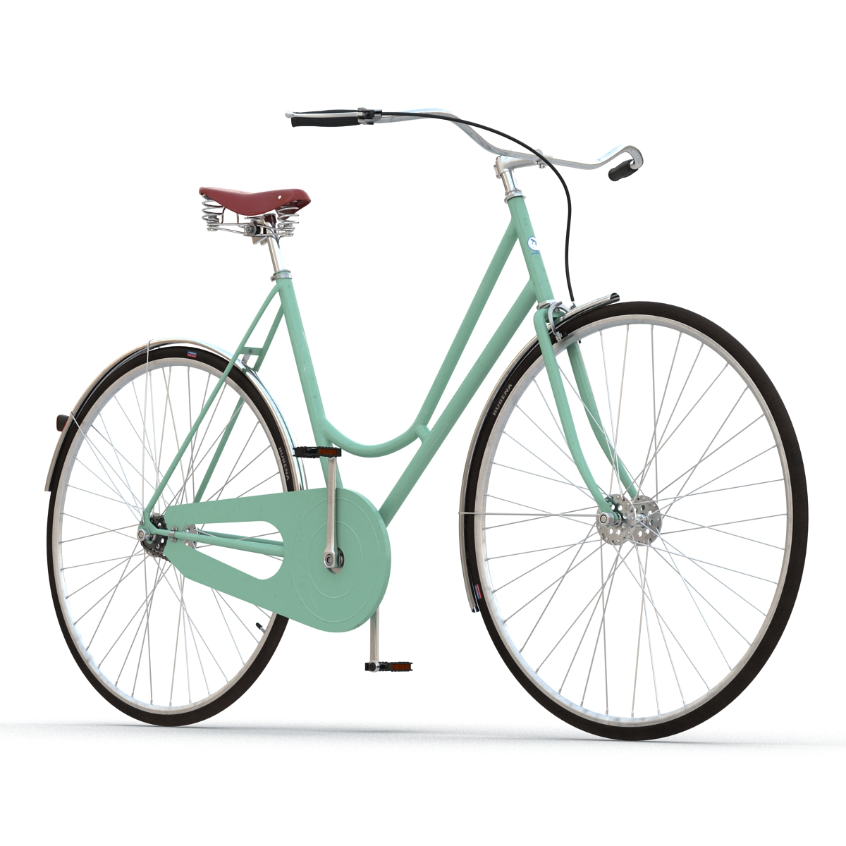 City Bike Green Rigged 3D