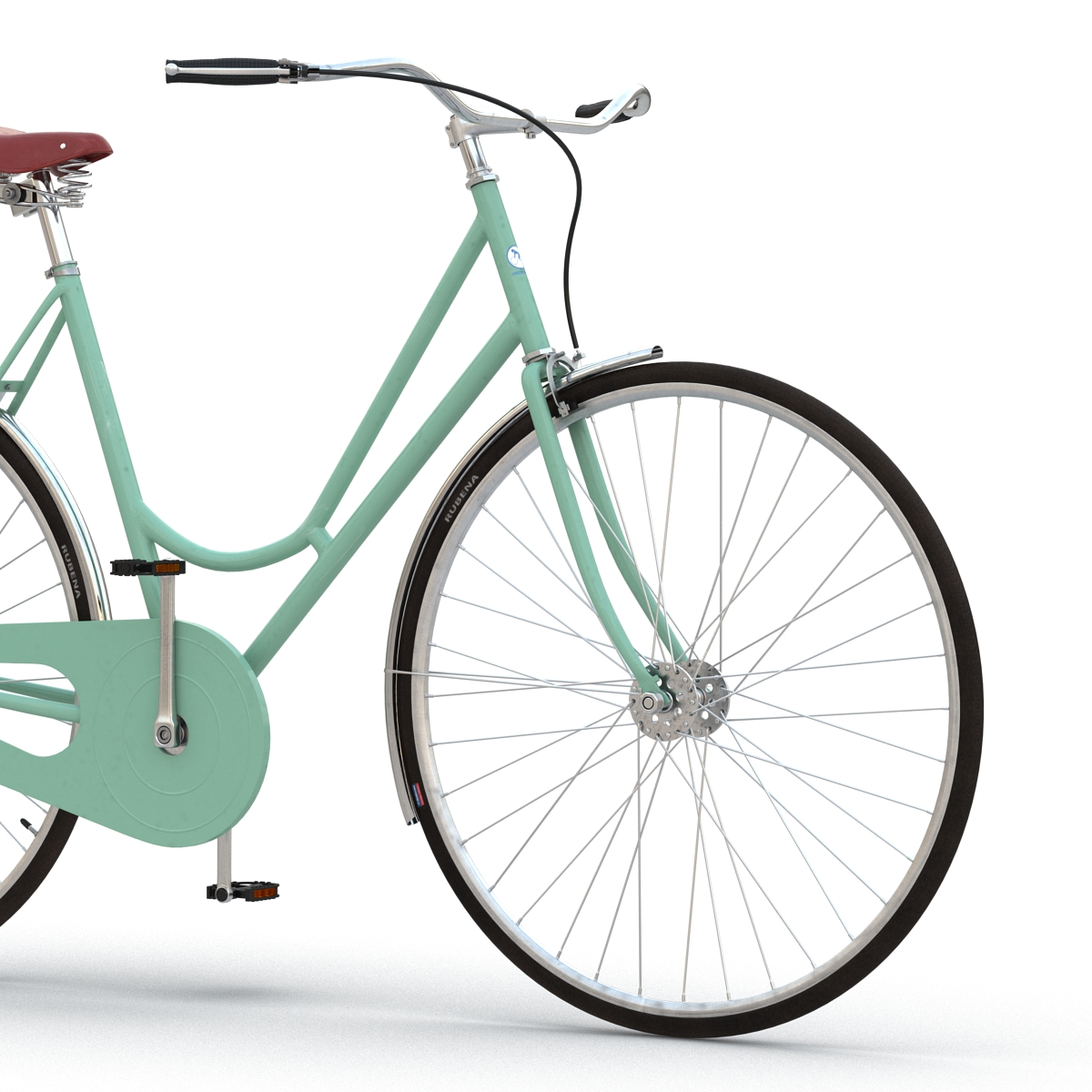 City Bike Green Rigged 3D