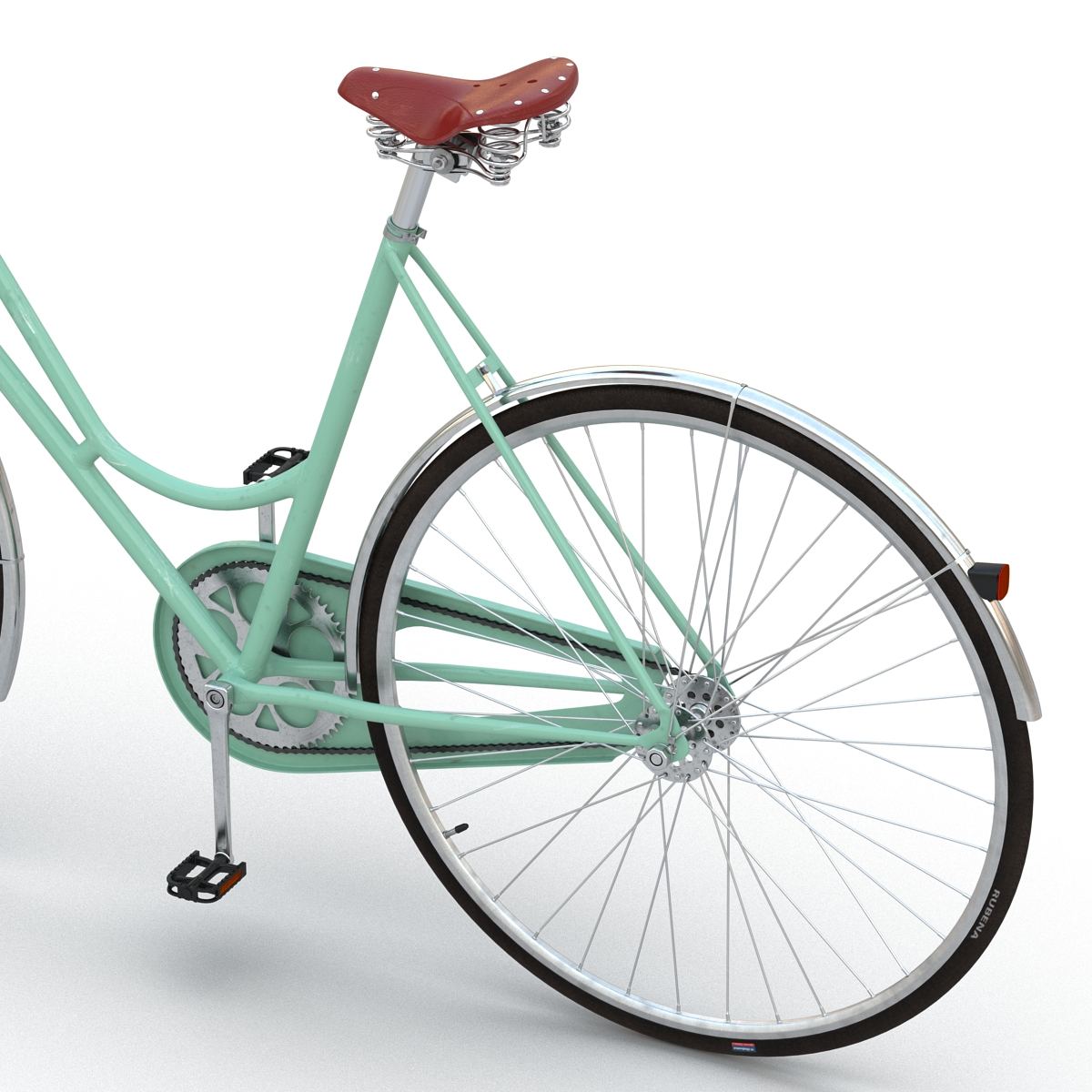 City Bike Green Rigged 3D