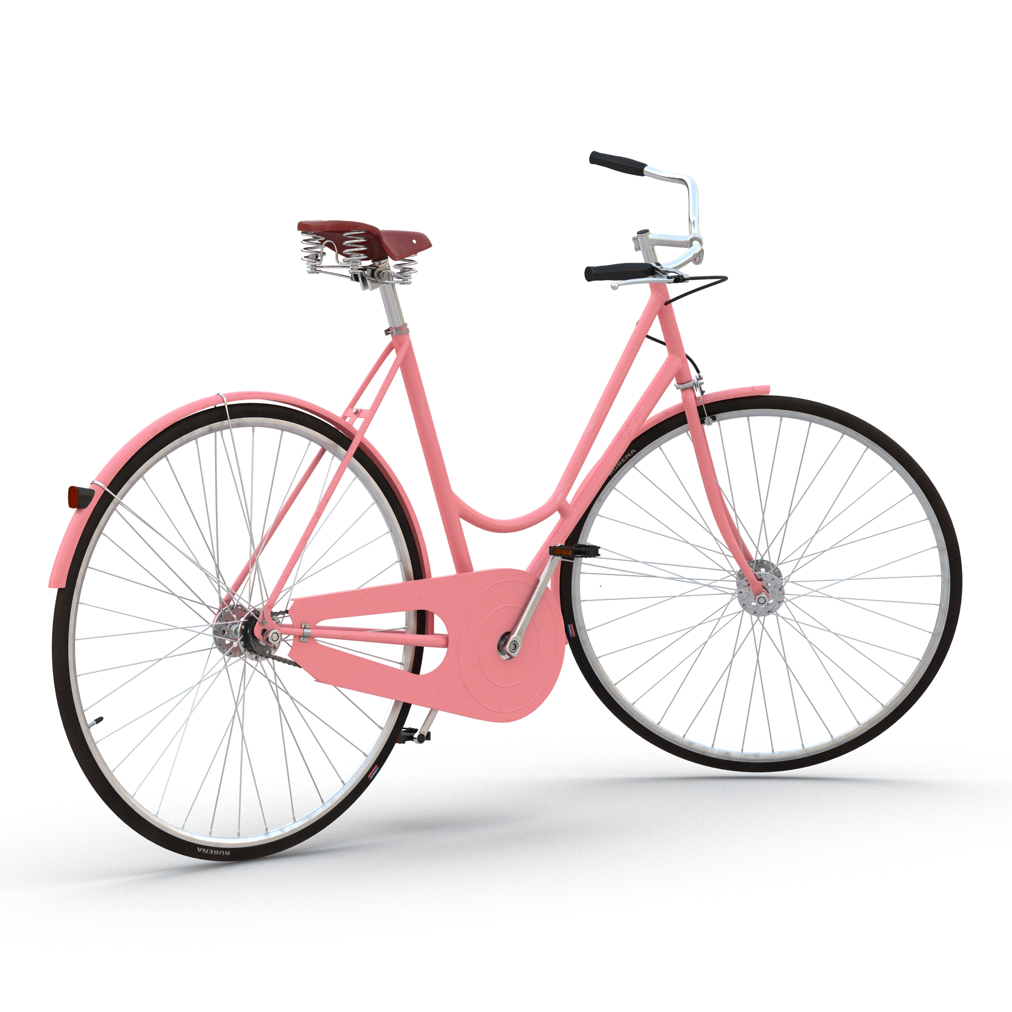 3D City Bike Pink Rigged