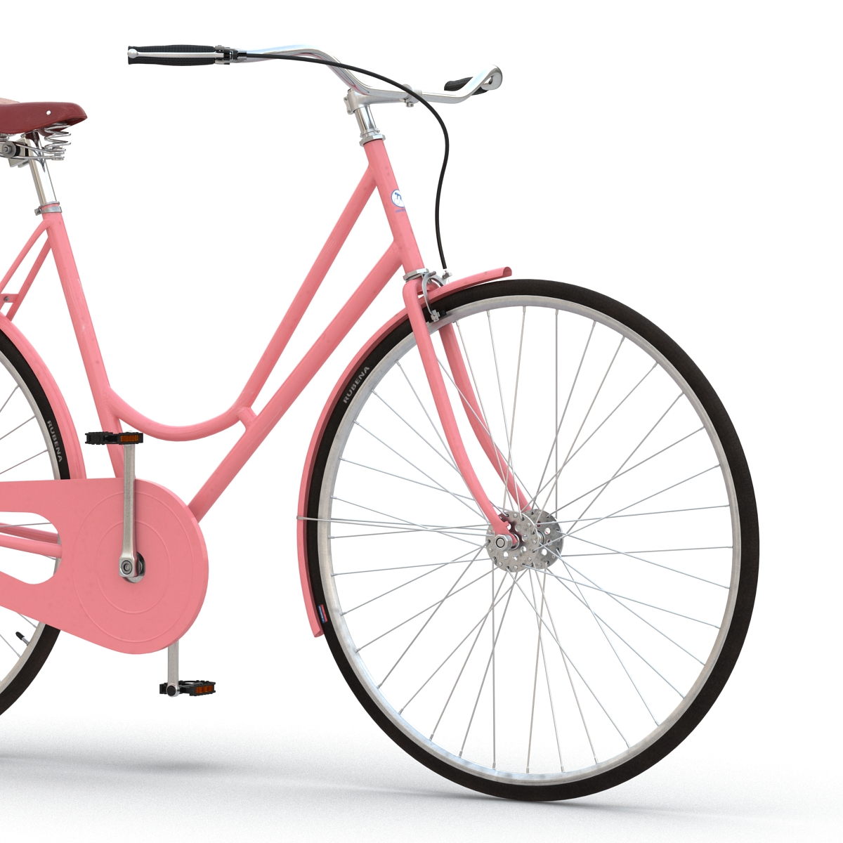 3D City Bike Pink Rigged