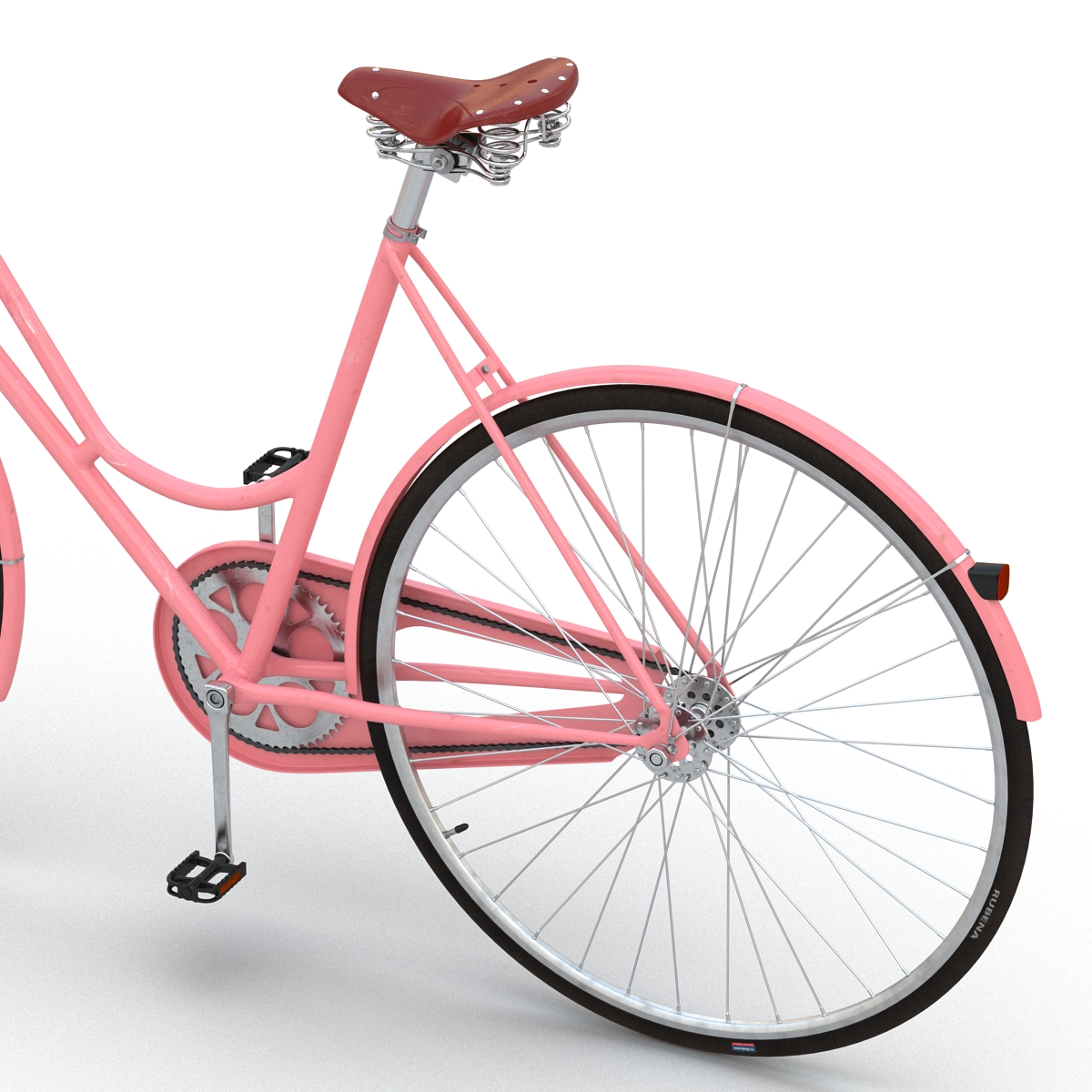 3D City Bike Pink Rigged