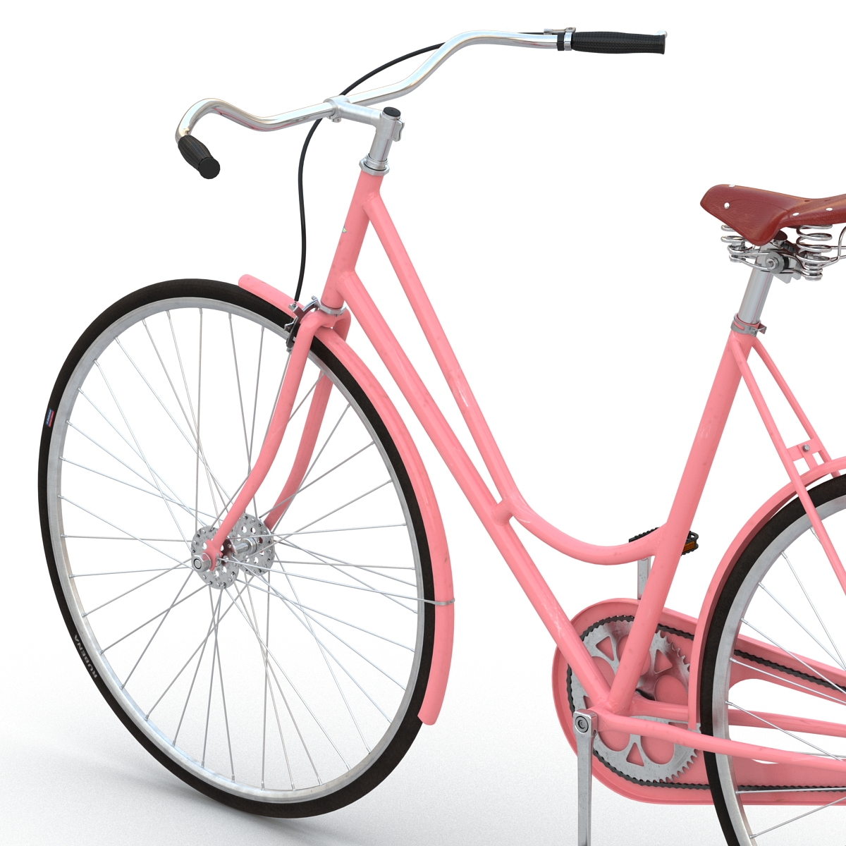 3D City Bike Pink Rigged