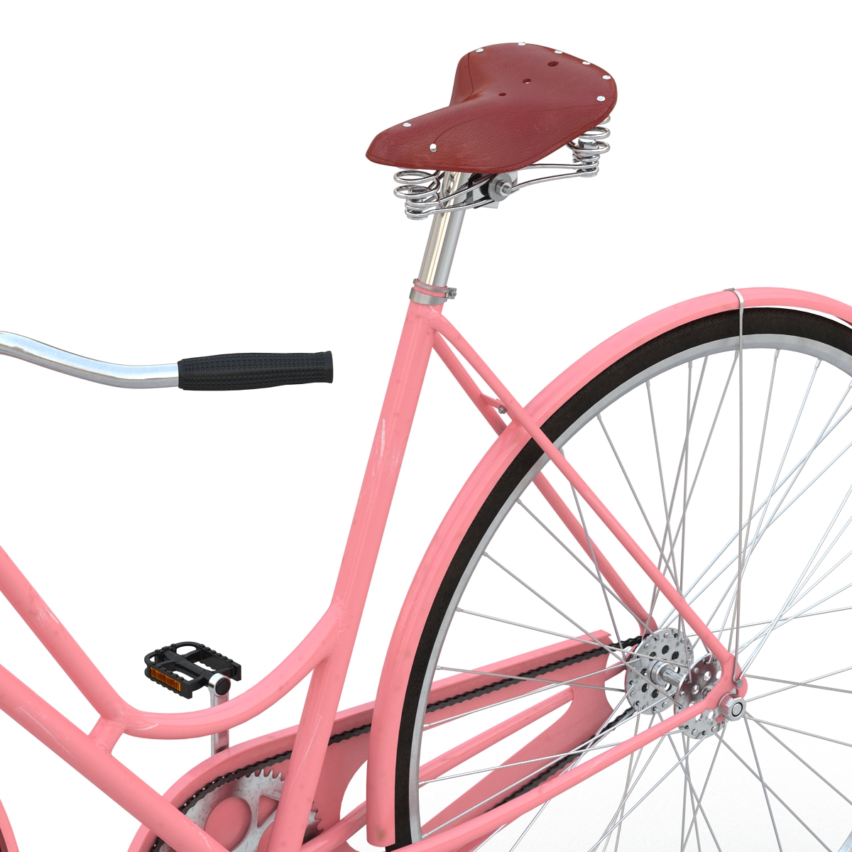 3D City Bike Pink Rigged