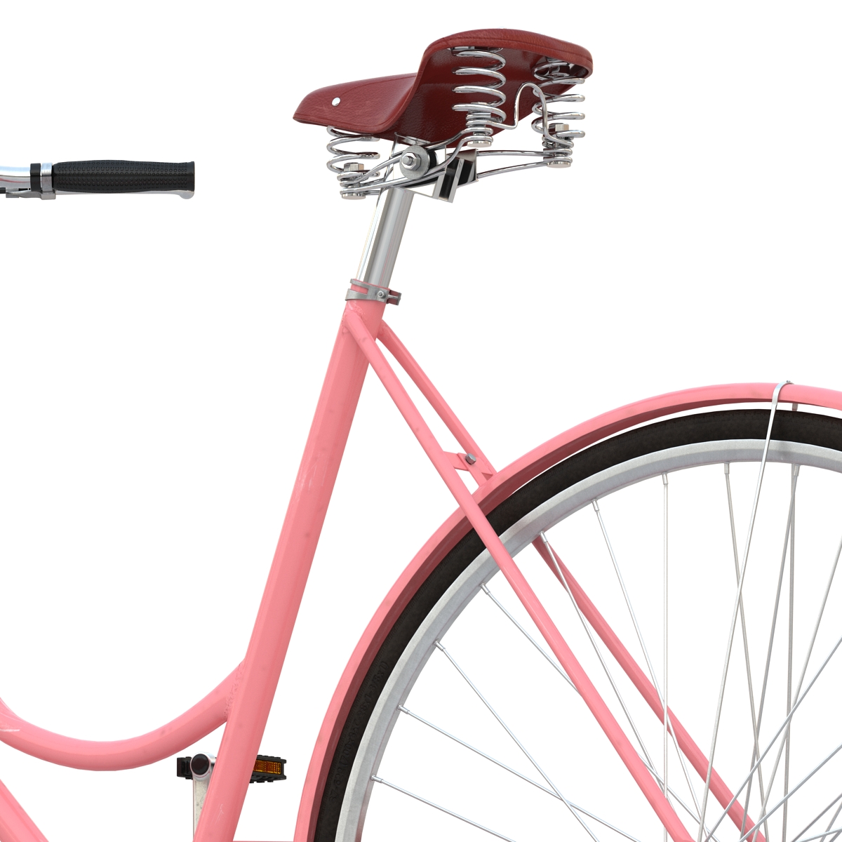 3D City Bike Pink Rigged