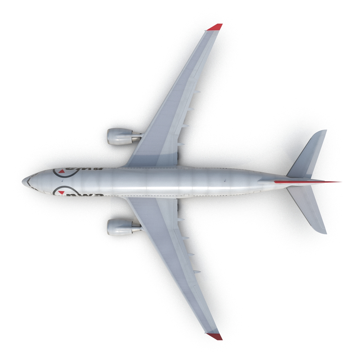 Jet Airliner Airbus A330-200 Northwest Airlines 3D