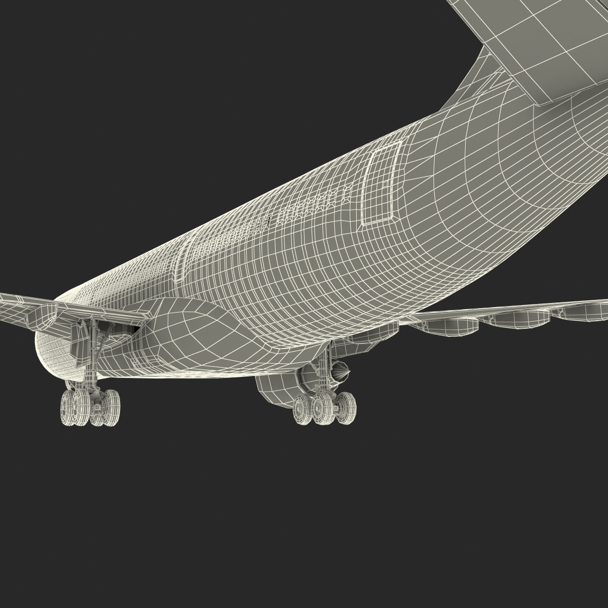 Jet Airliner Airbus A330-200 Northwest Airlines 3D