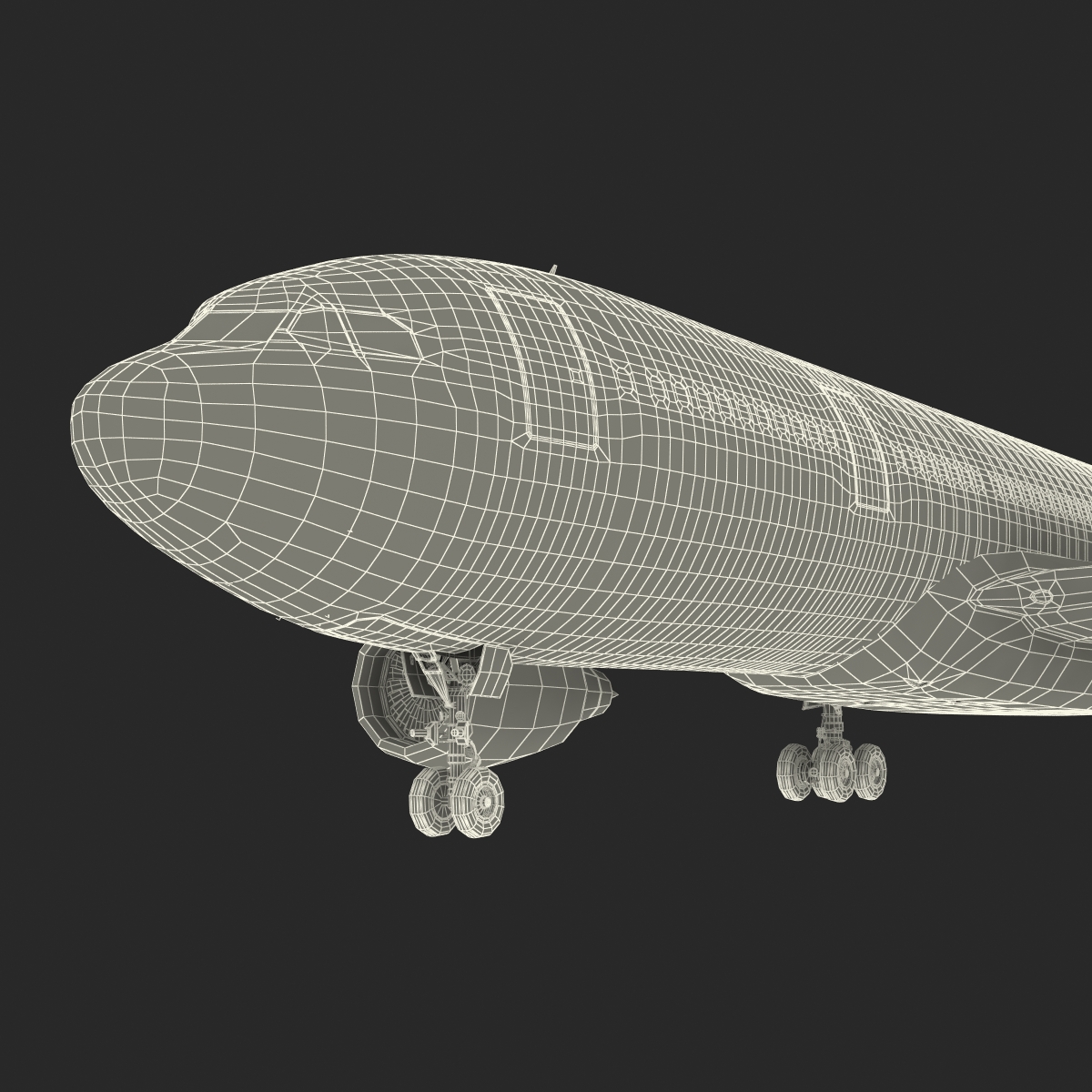 Jet Airliner Airbus A330-200 Northwest Airlines 3D